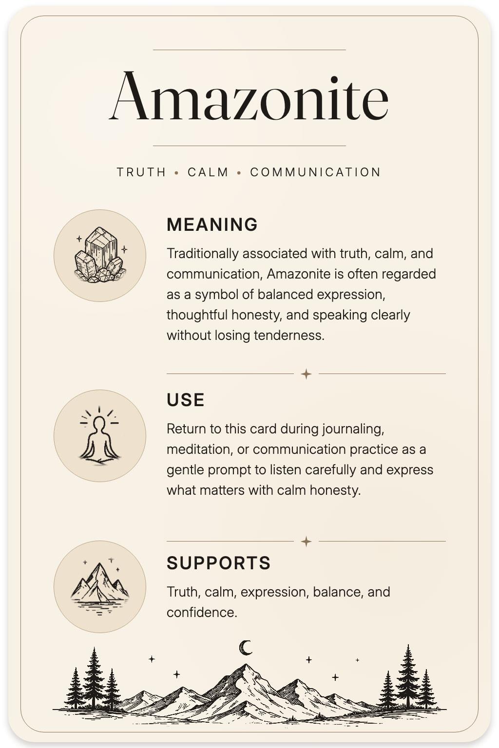 Amazonite card back