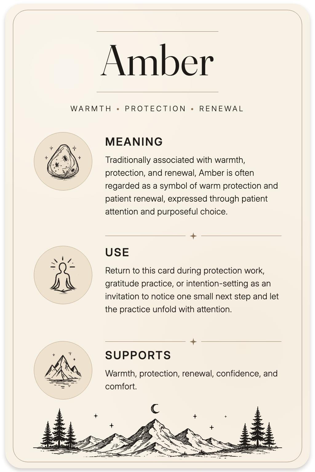 Amber card back