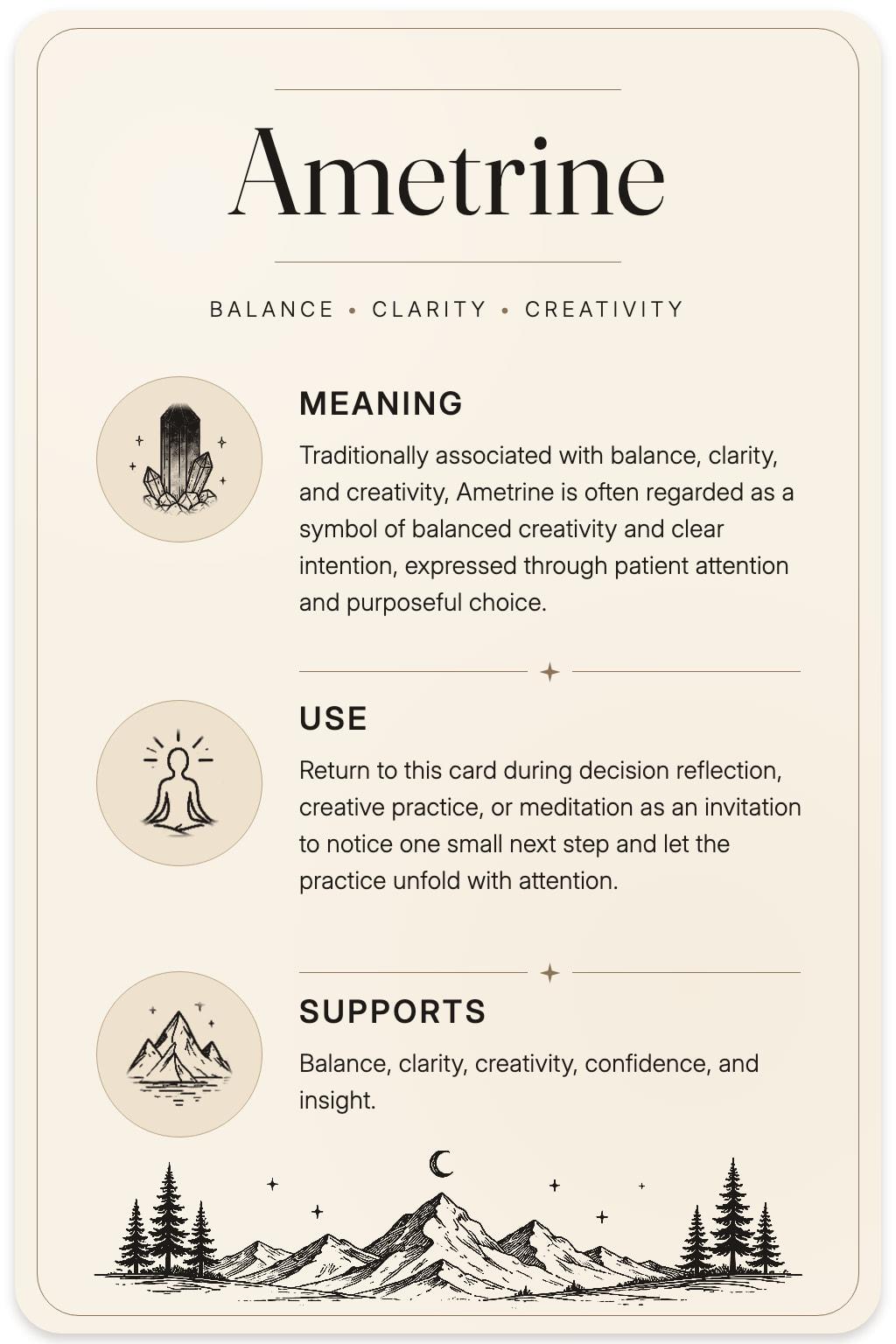 Ametrine card back