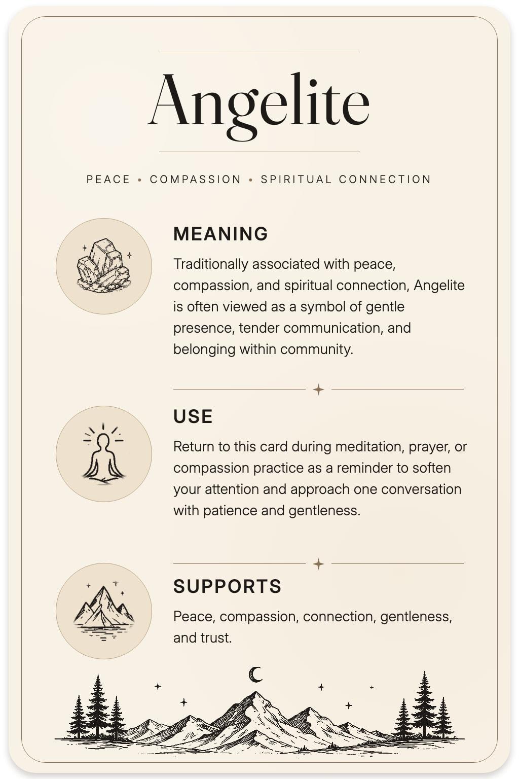 Angelite card back