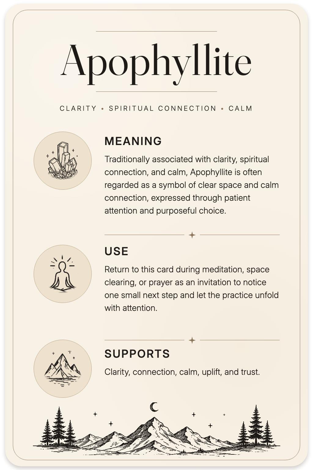 Apophyllite card back