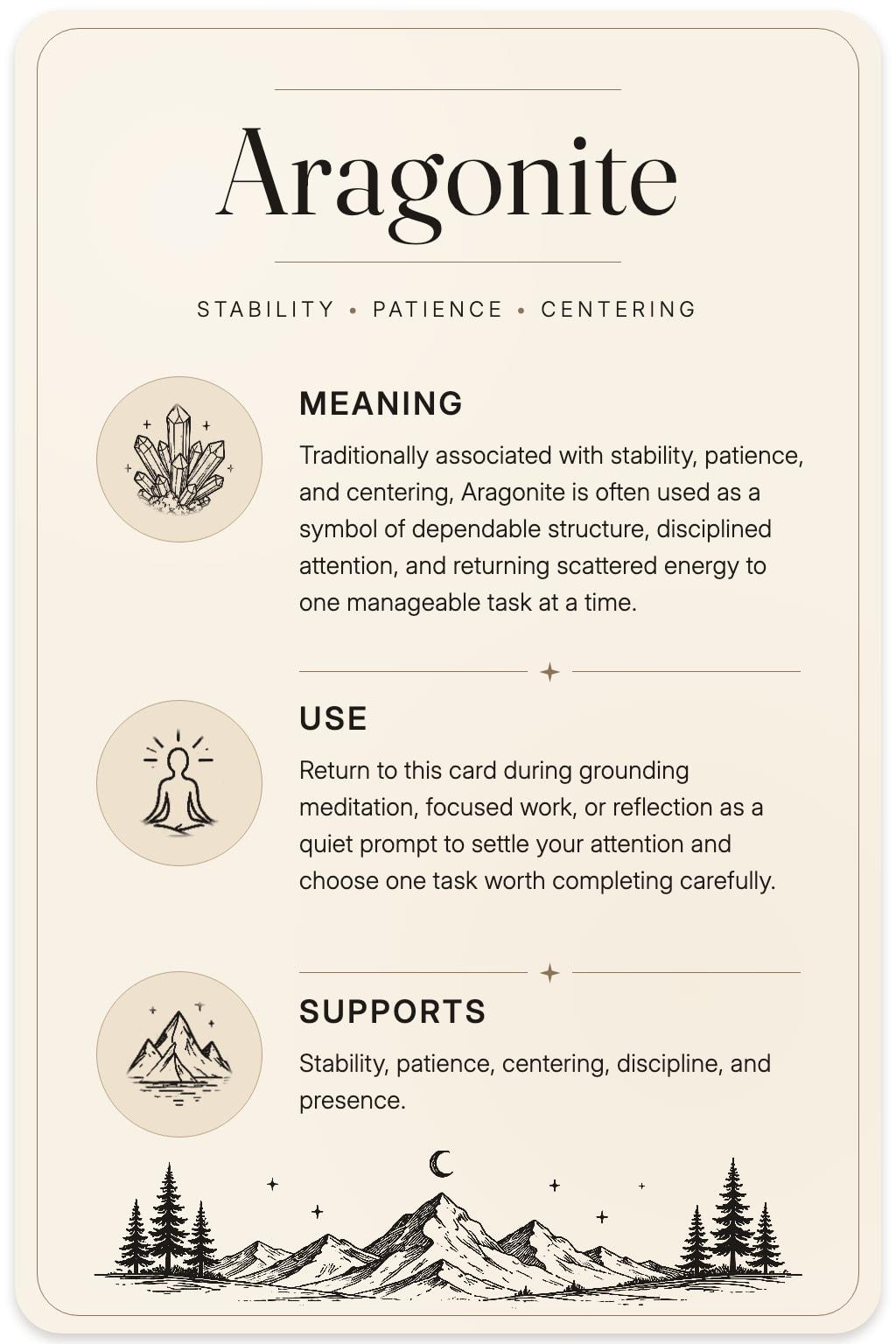 Aragonite card back