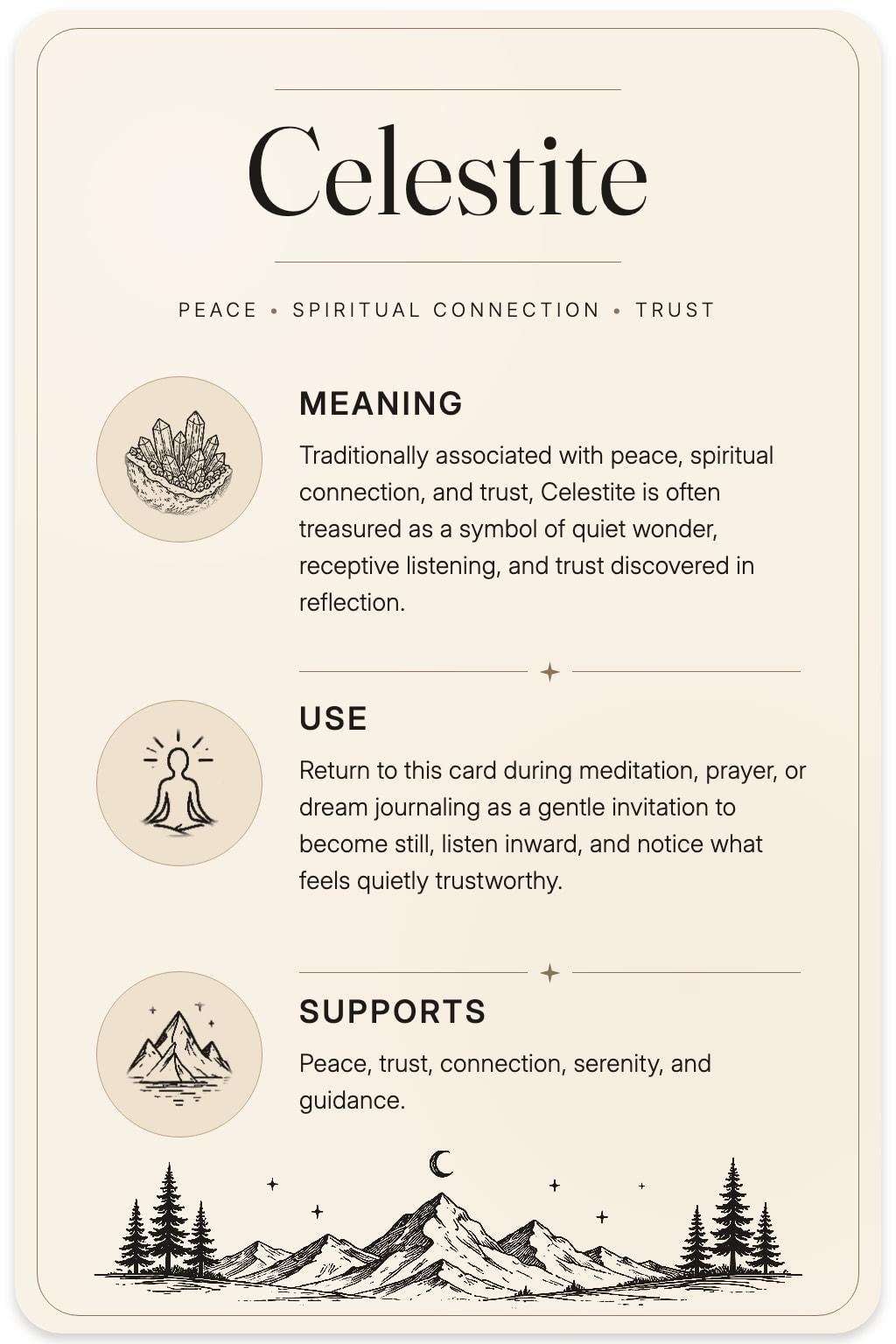 Celestite card back