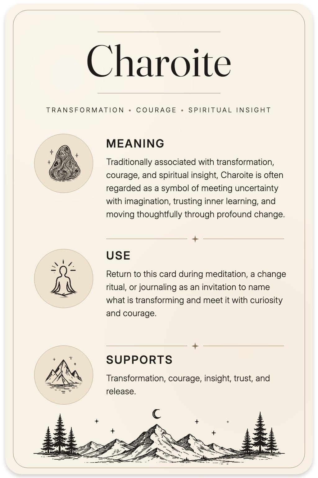 Charoite card back