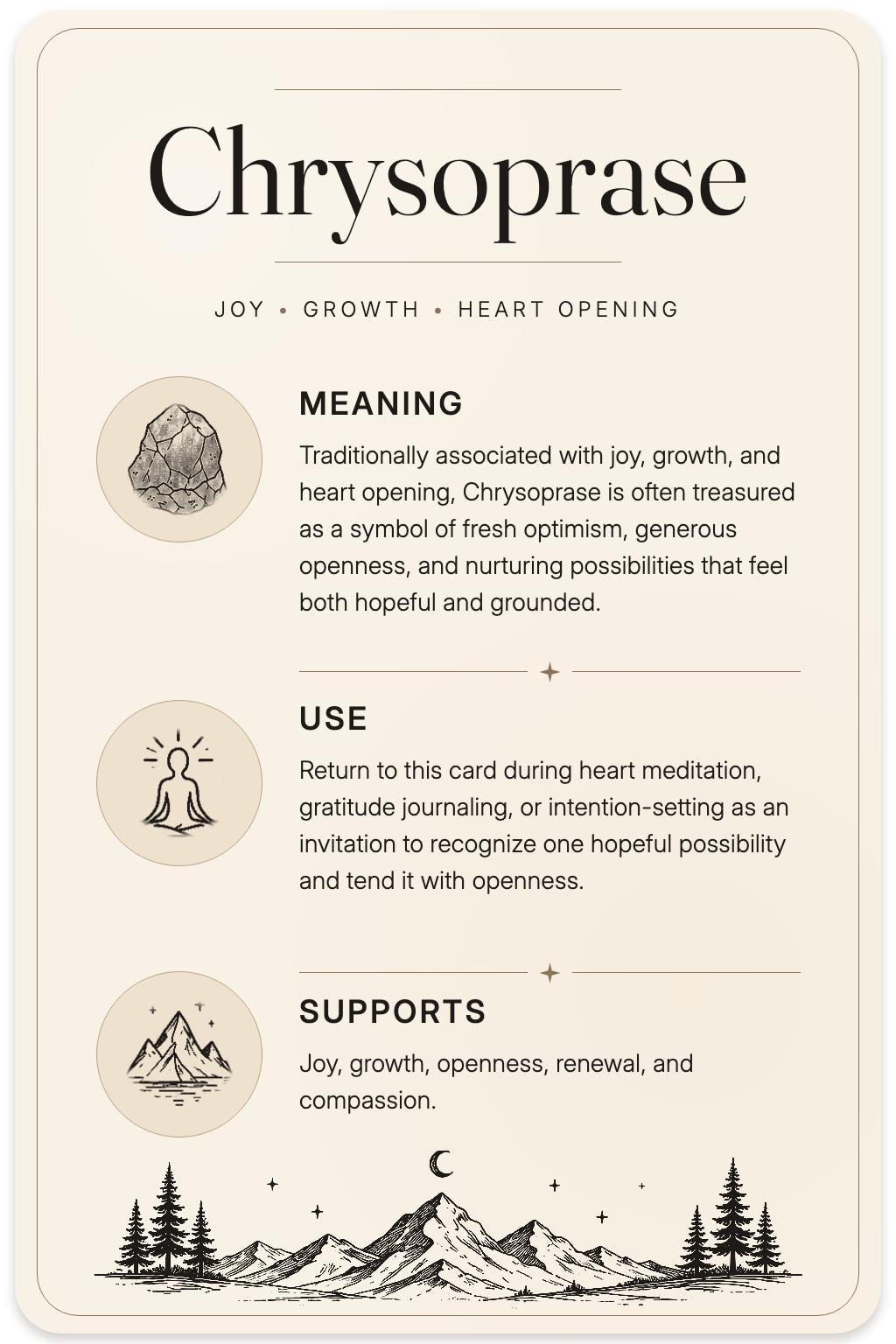 Chrysoprase card back