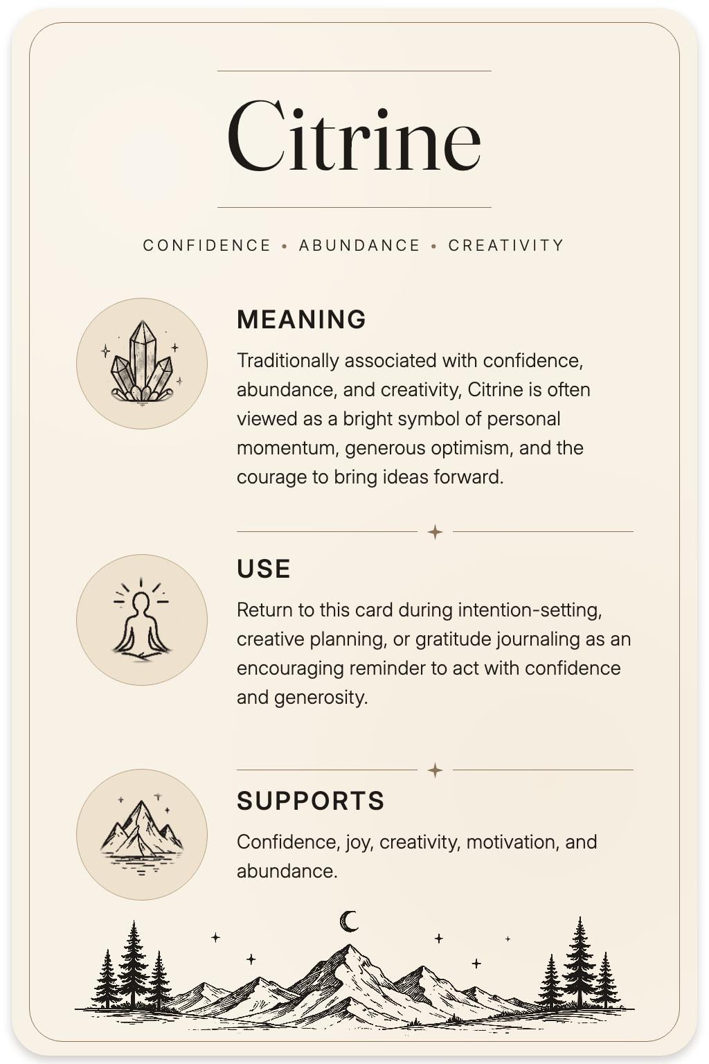 Citrine card back