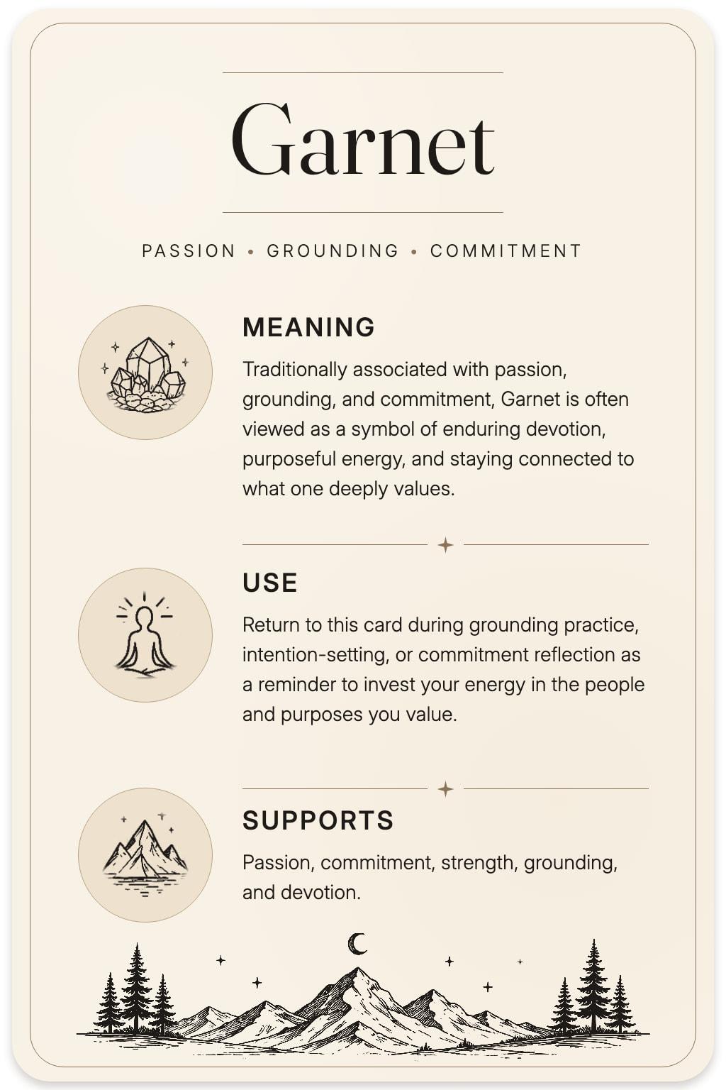 Garnet card back