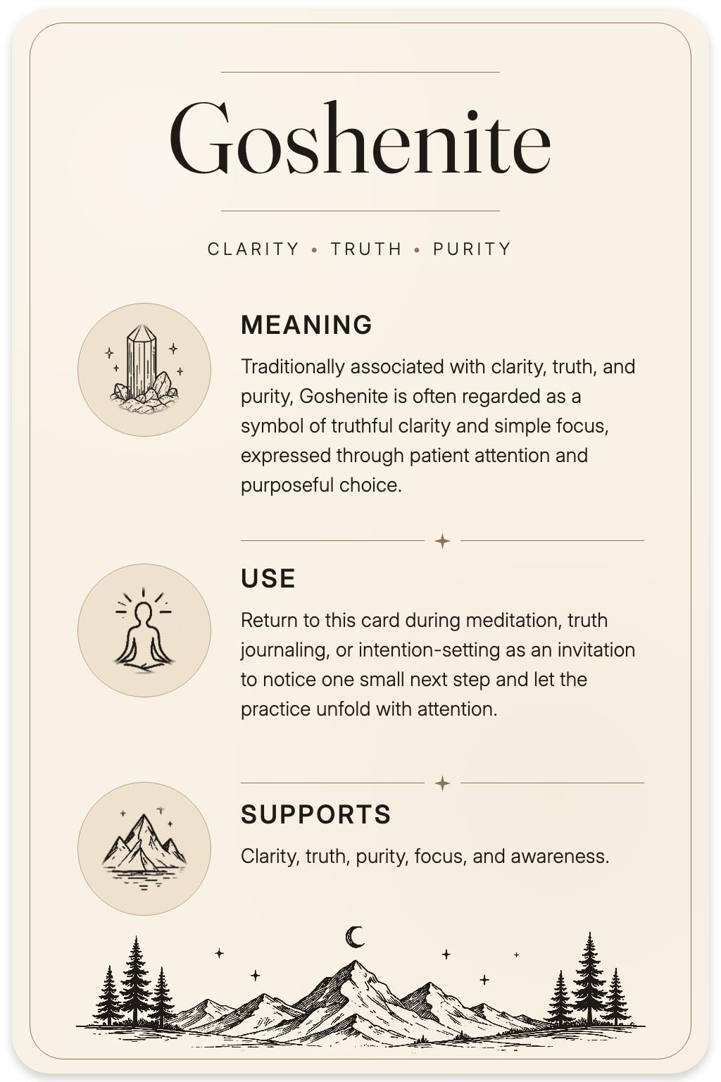 Goshenite card back