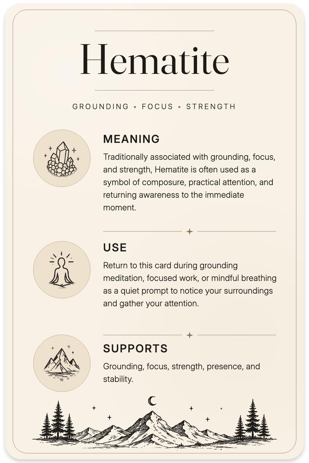 Hematite card back