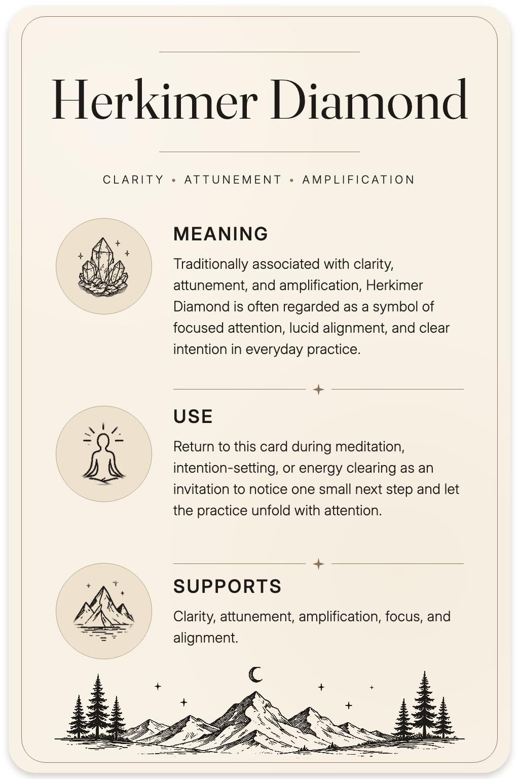 Herkimer Diamond card back