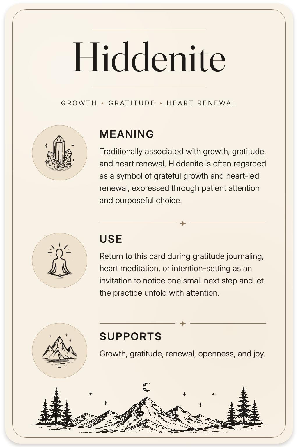 Hiddenite card back