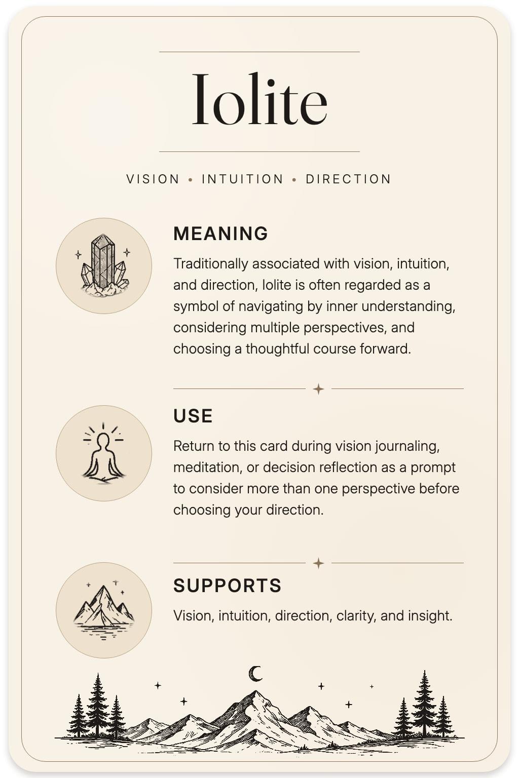 Iolite card back