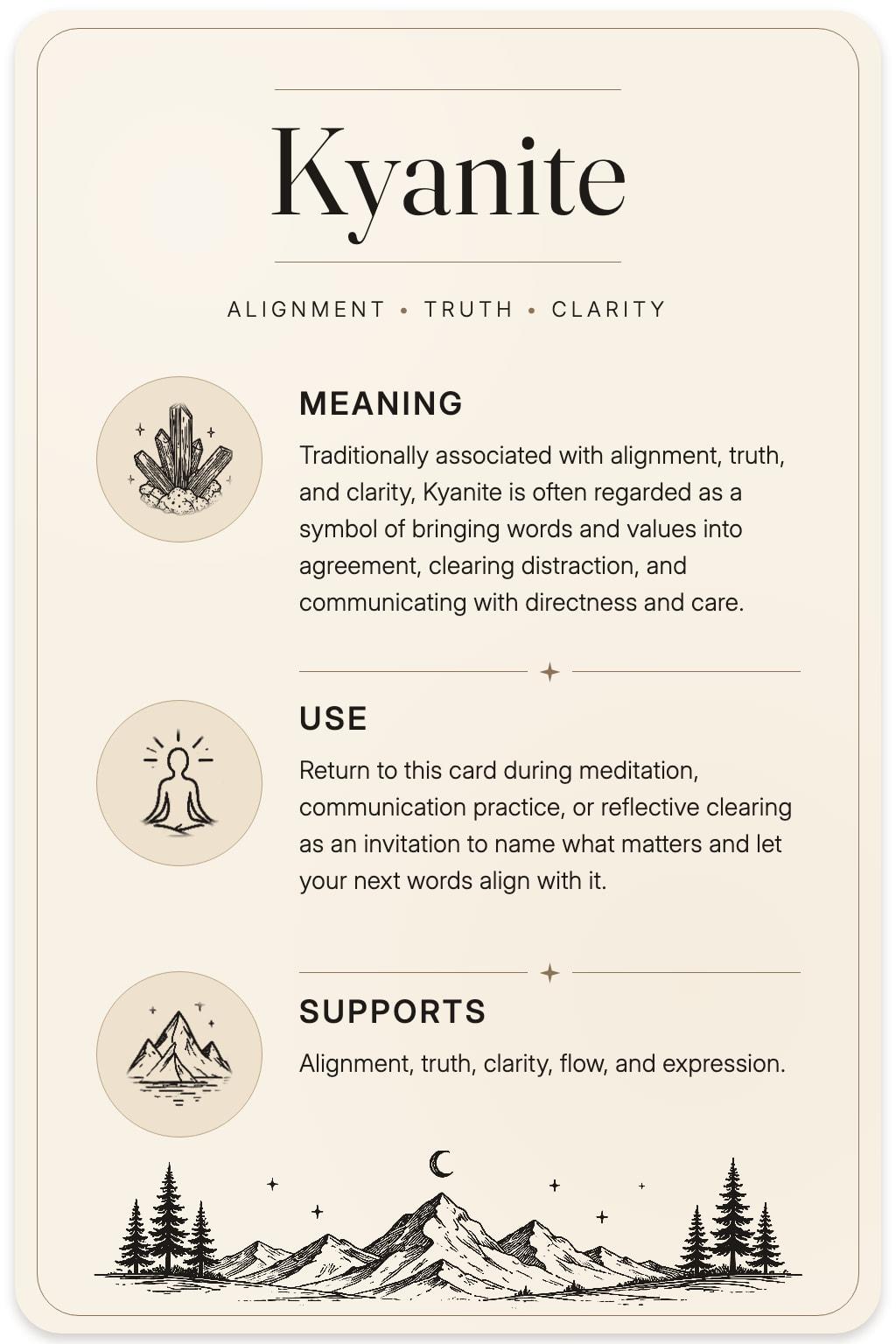 Kyanite card back