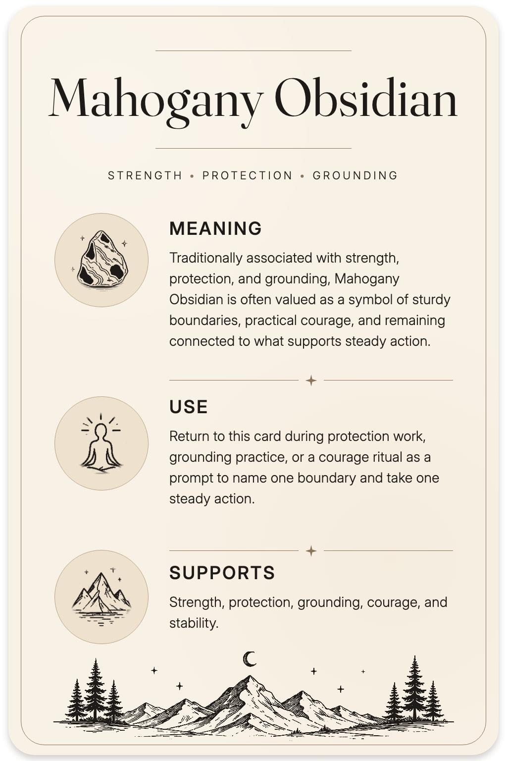 Mahogany Obsidian card back