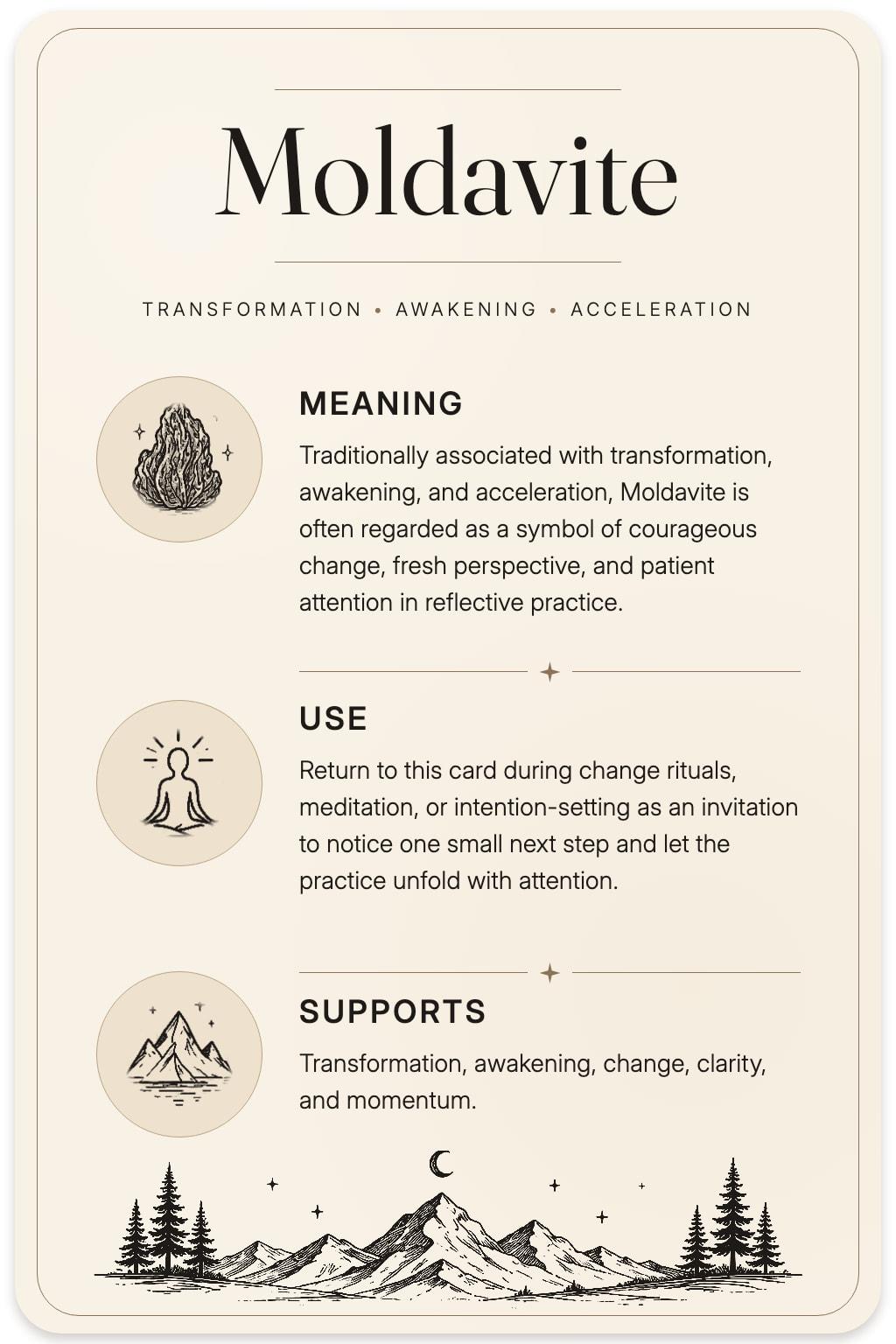 Moldavite card back