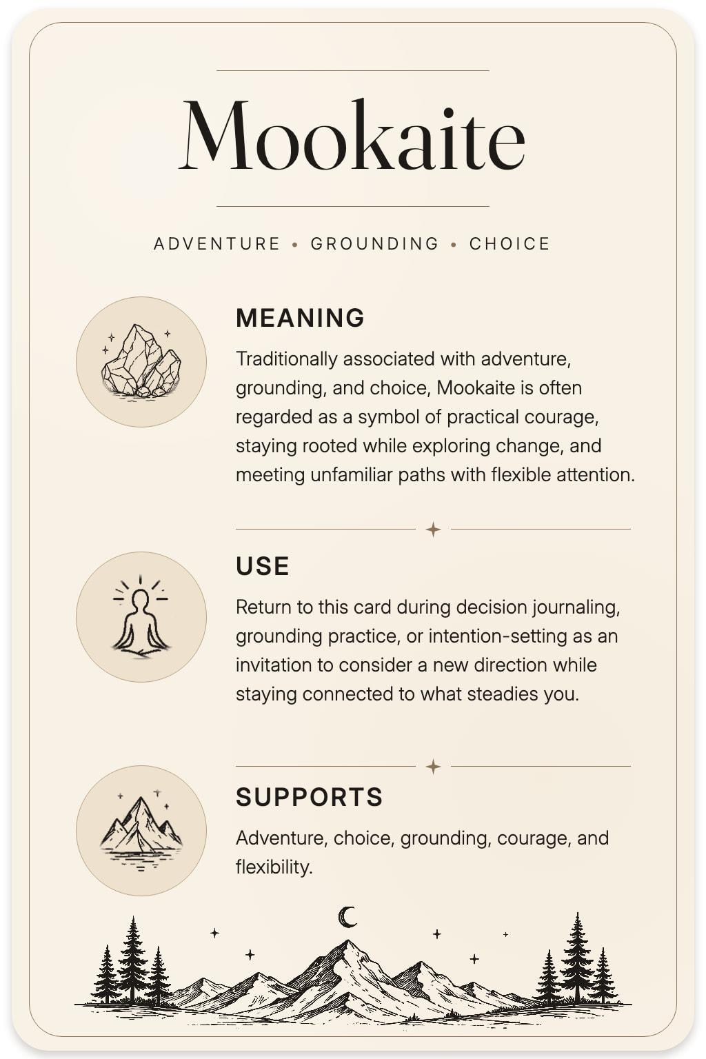 Mookaite card back