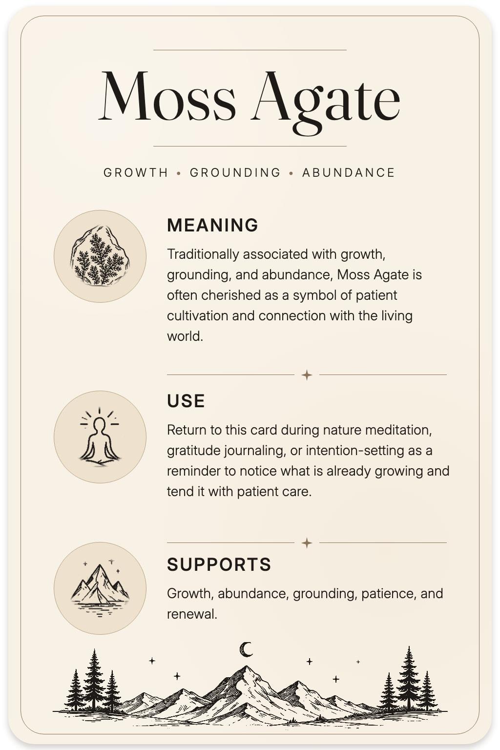 Moss Agate card back