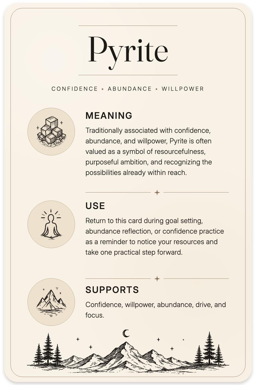 Pyrite card back