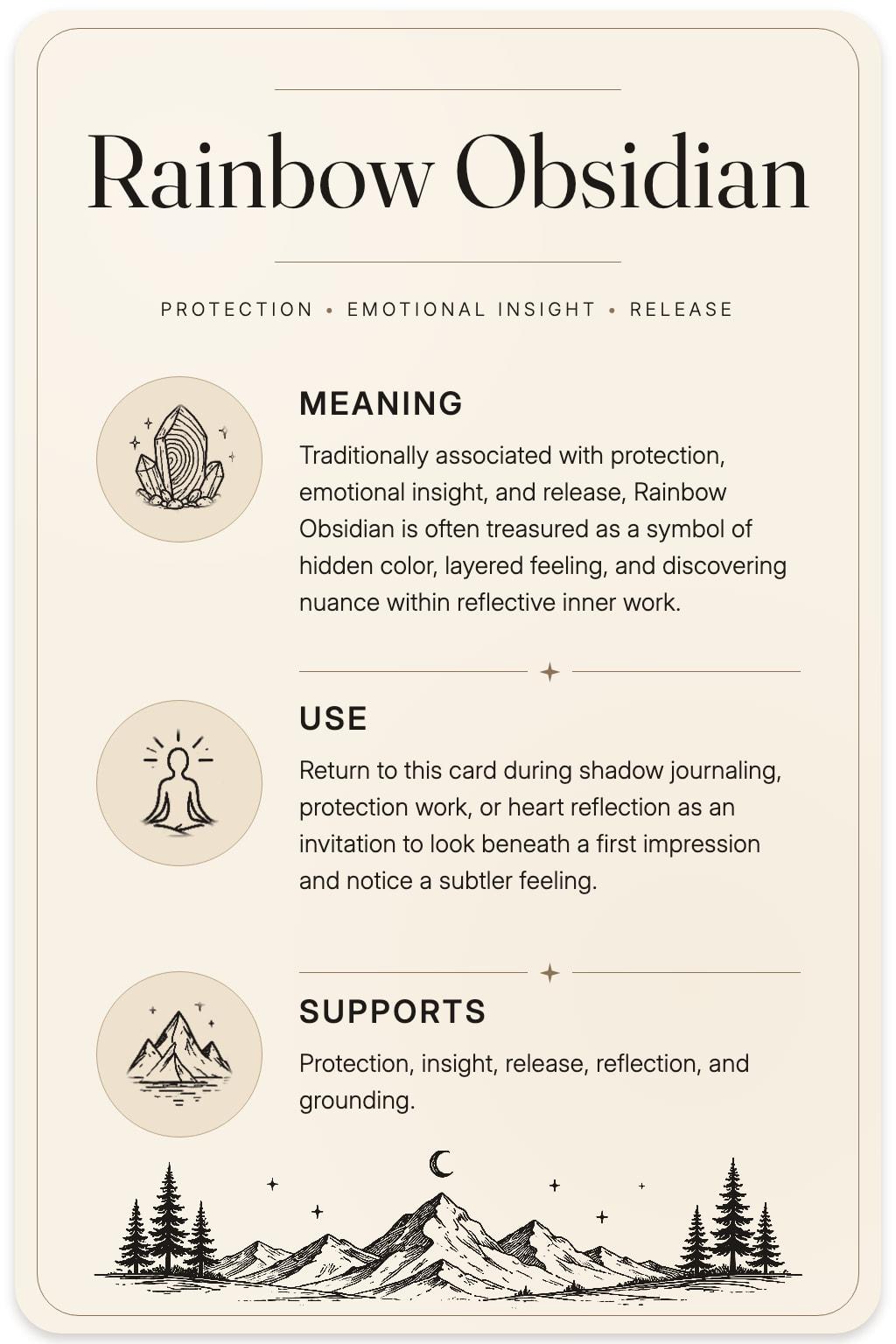 Rainbow Obsidian card back