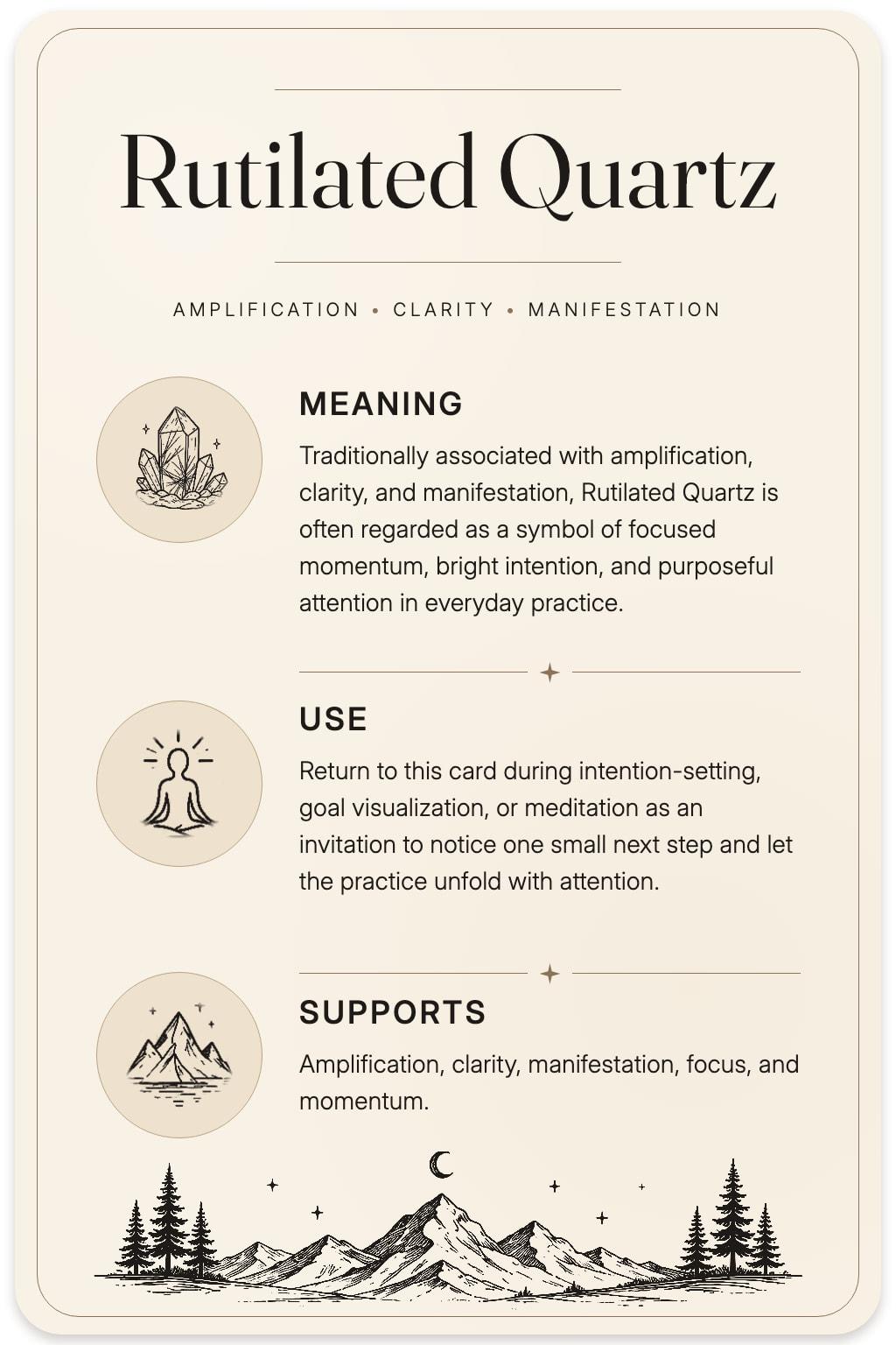 Rutilated Quartz card back