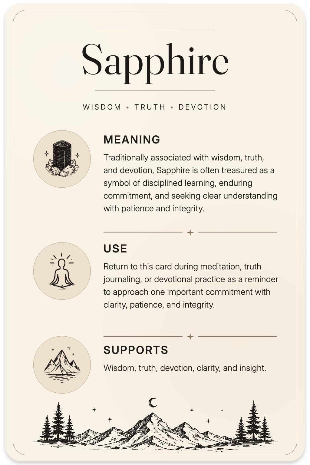 Sapphire card back