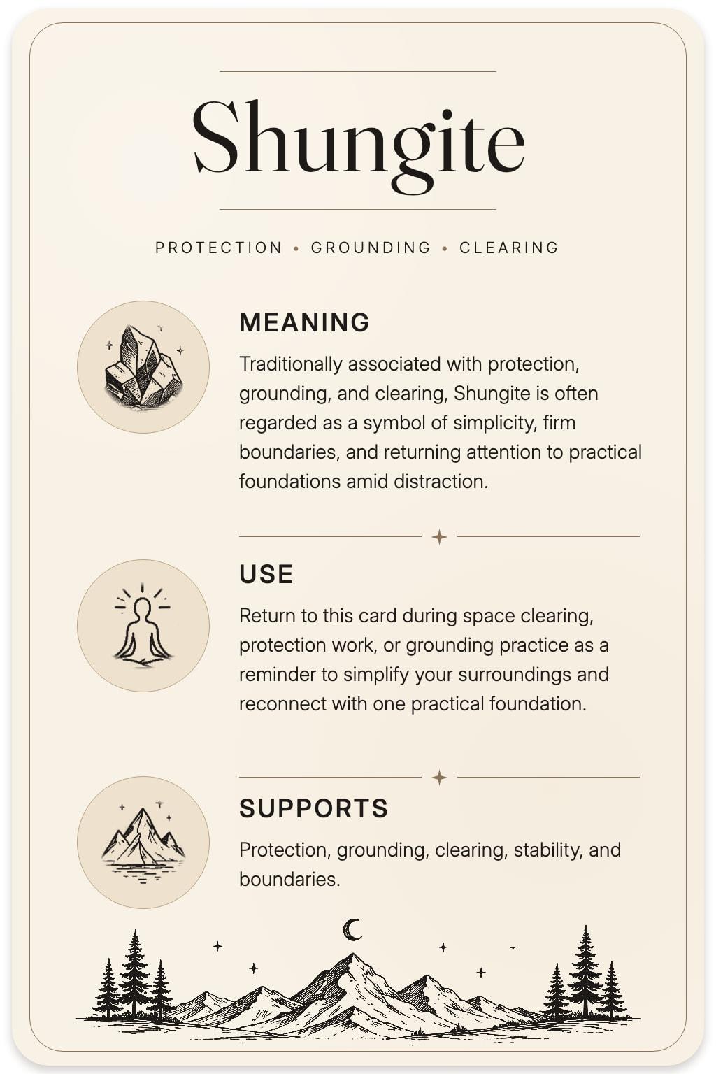 Shungite card back