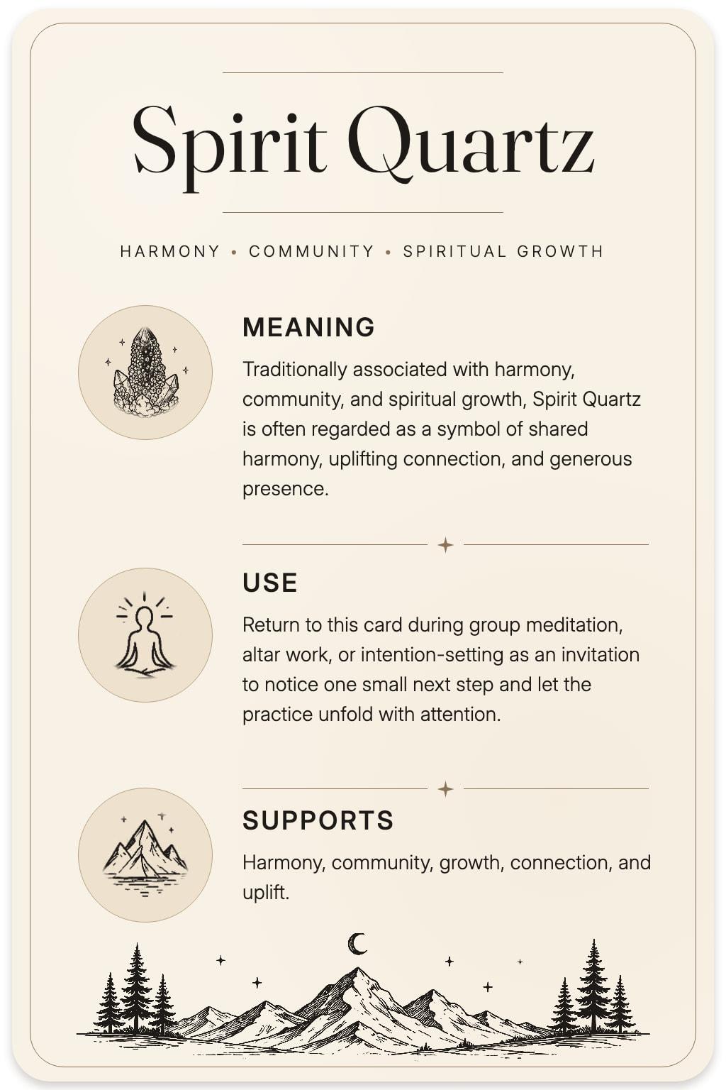 Spirit Quartz card back
