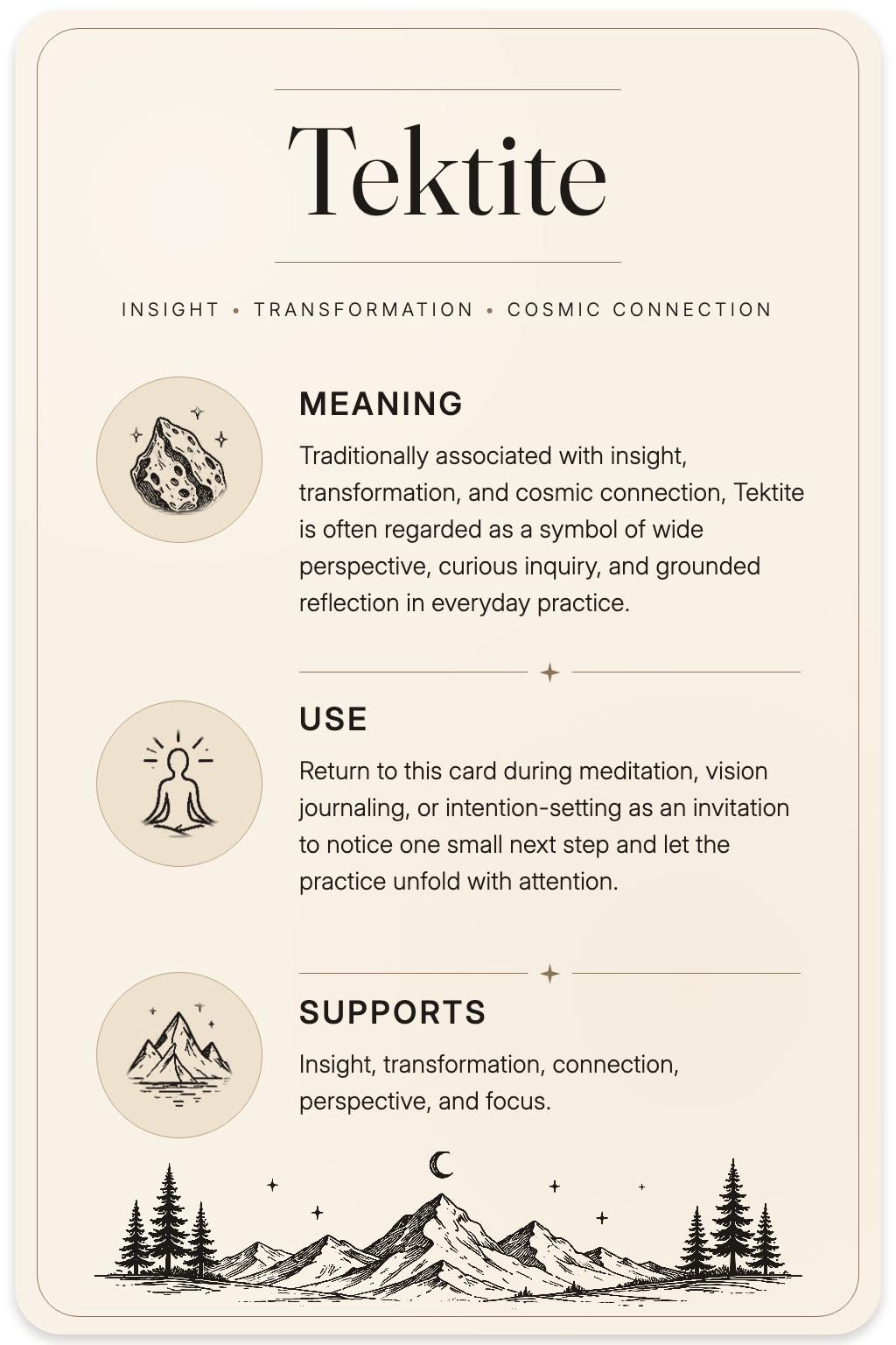 Tektite card back