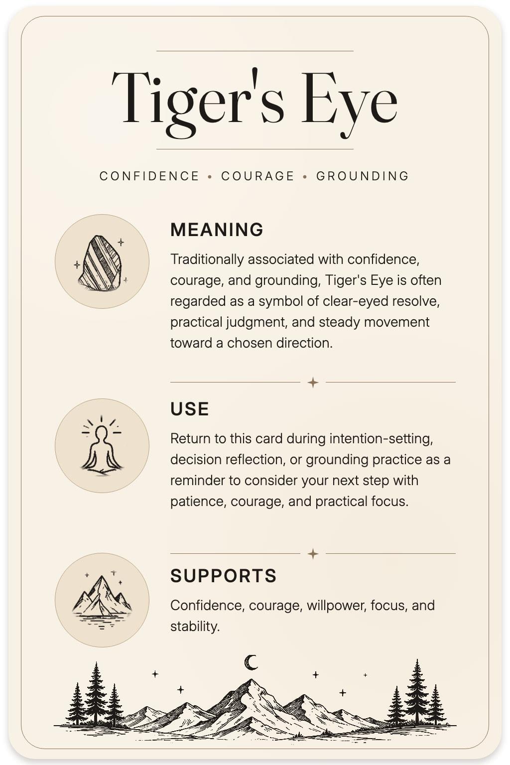 Tiger's Eye card back