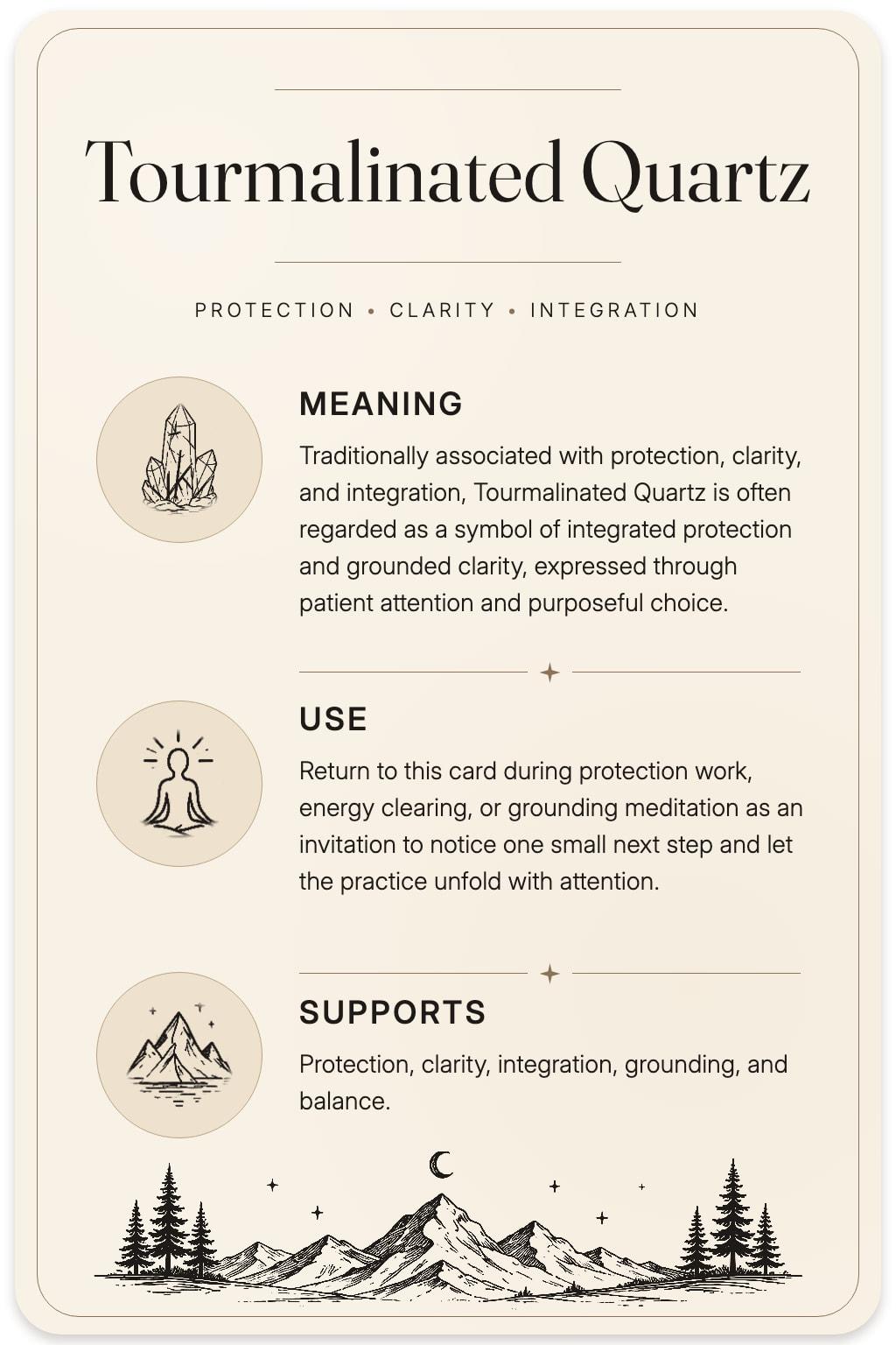 Tourmalinated Quartz card back