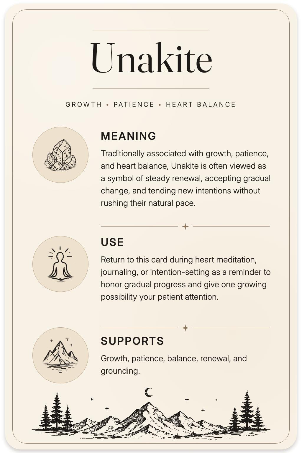 Unakite card back