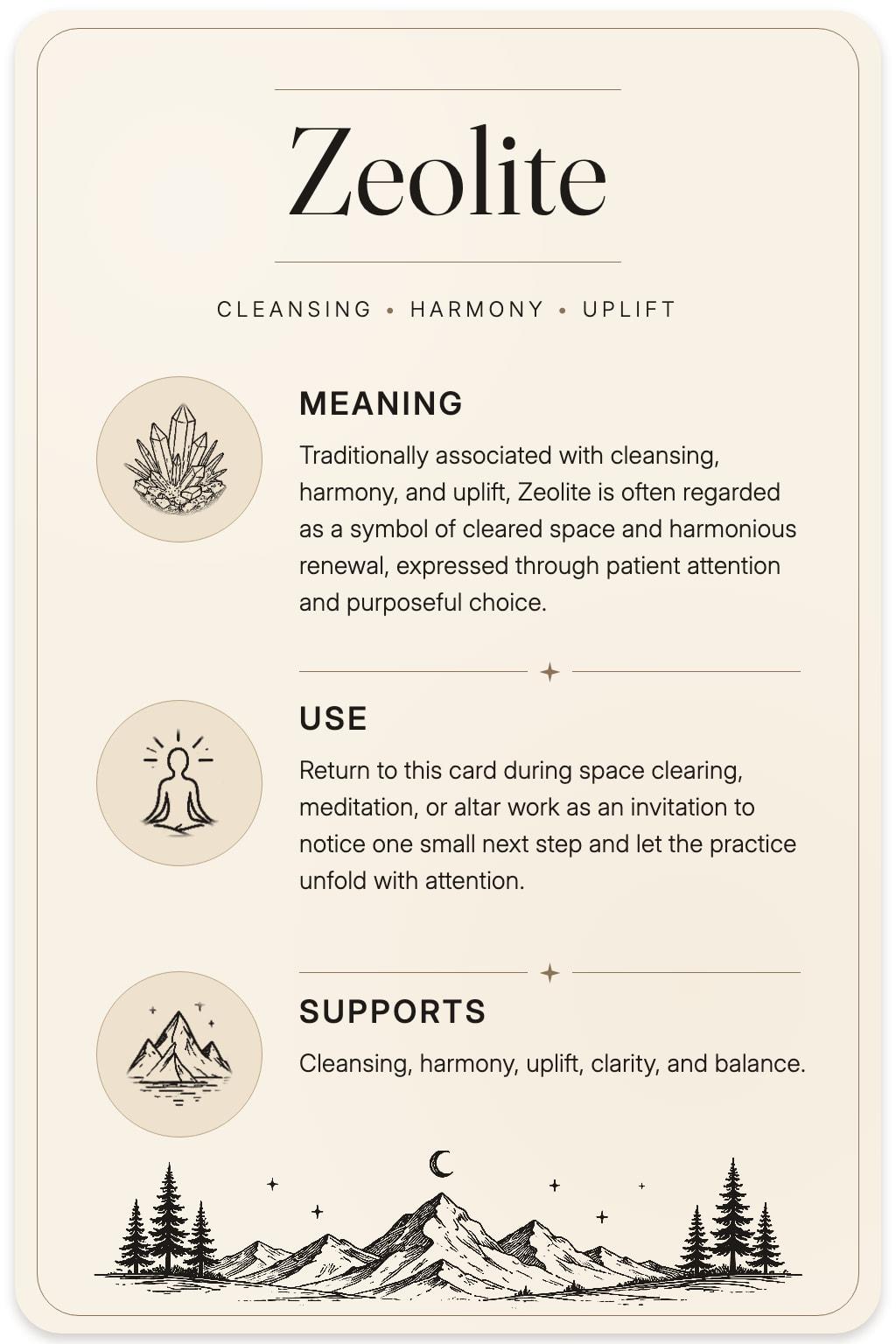 Zeolite card back