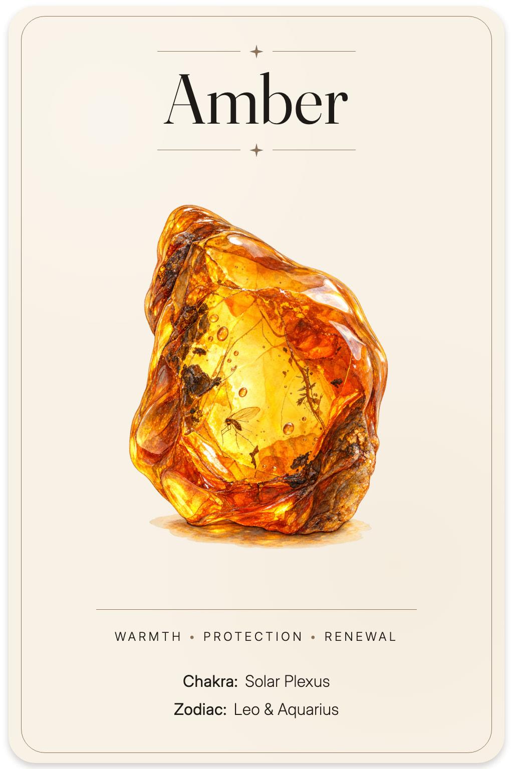 Amber illustrated card