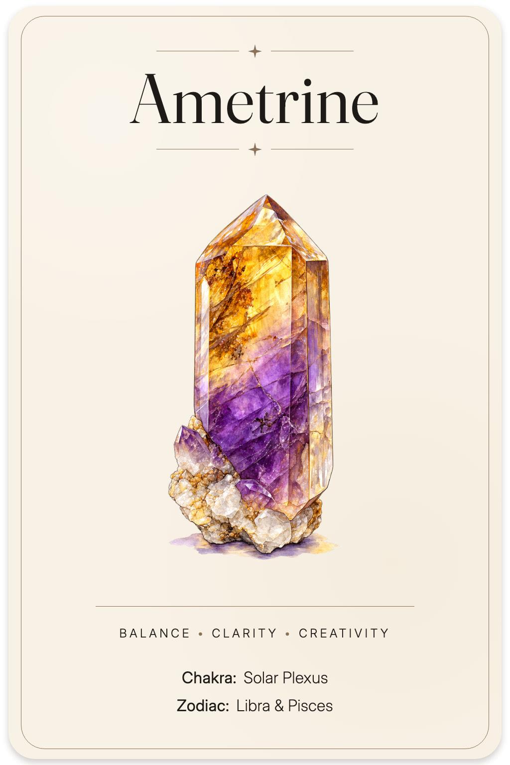 Ametrine illustrated card
