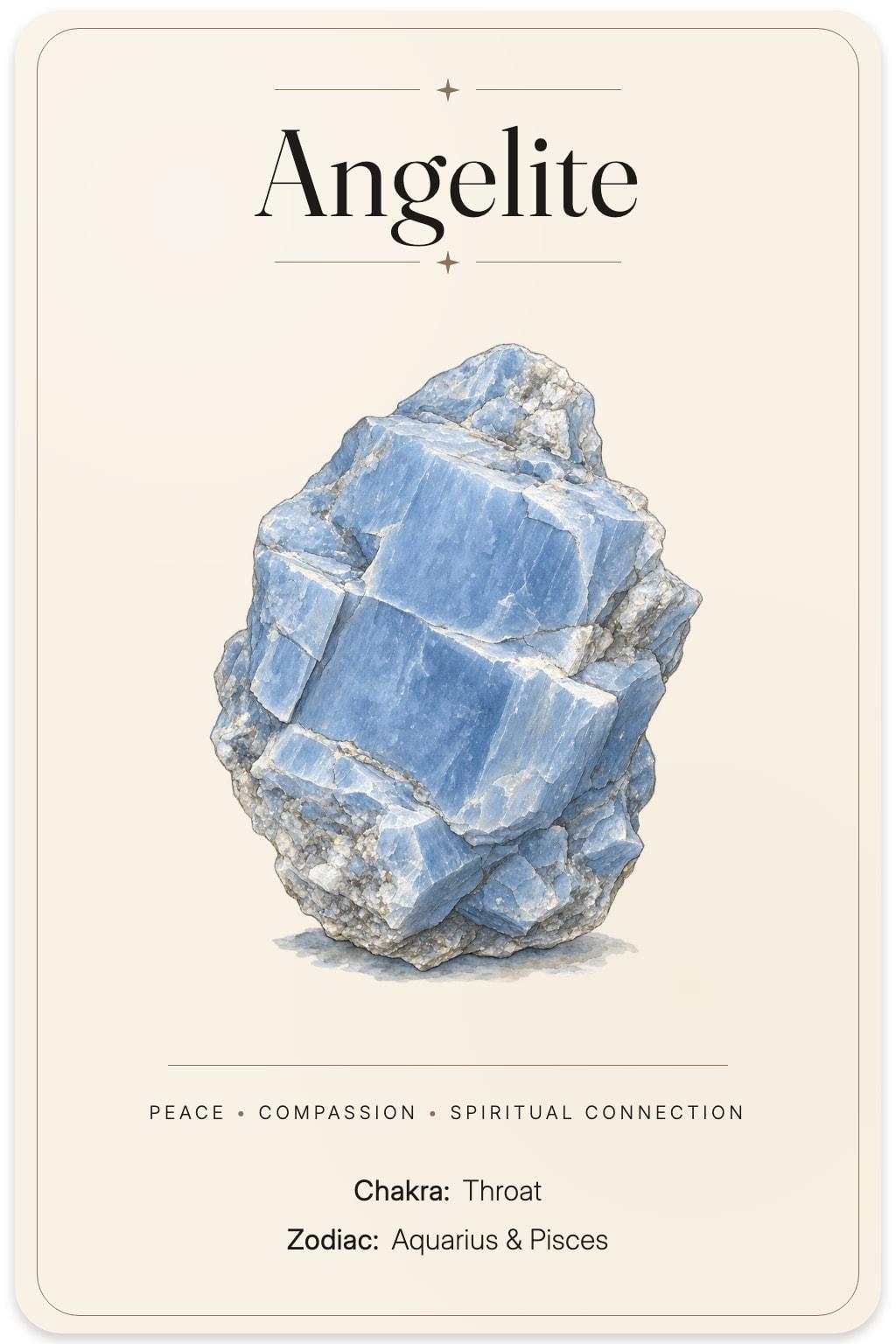 Angelite illustrated card