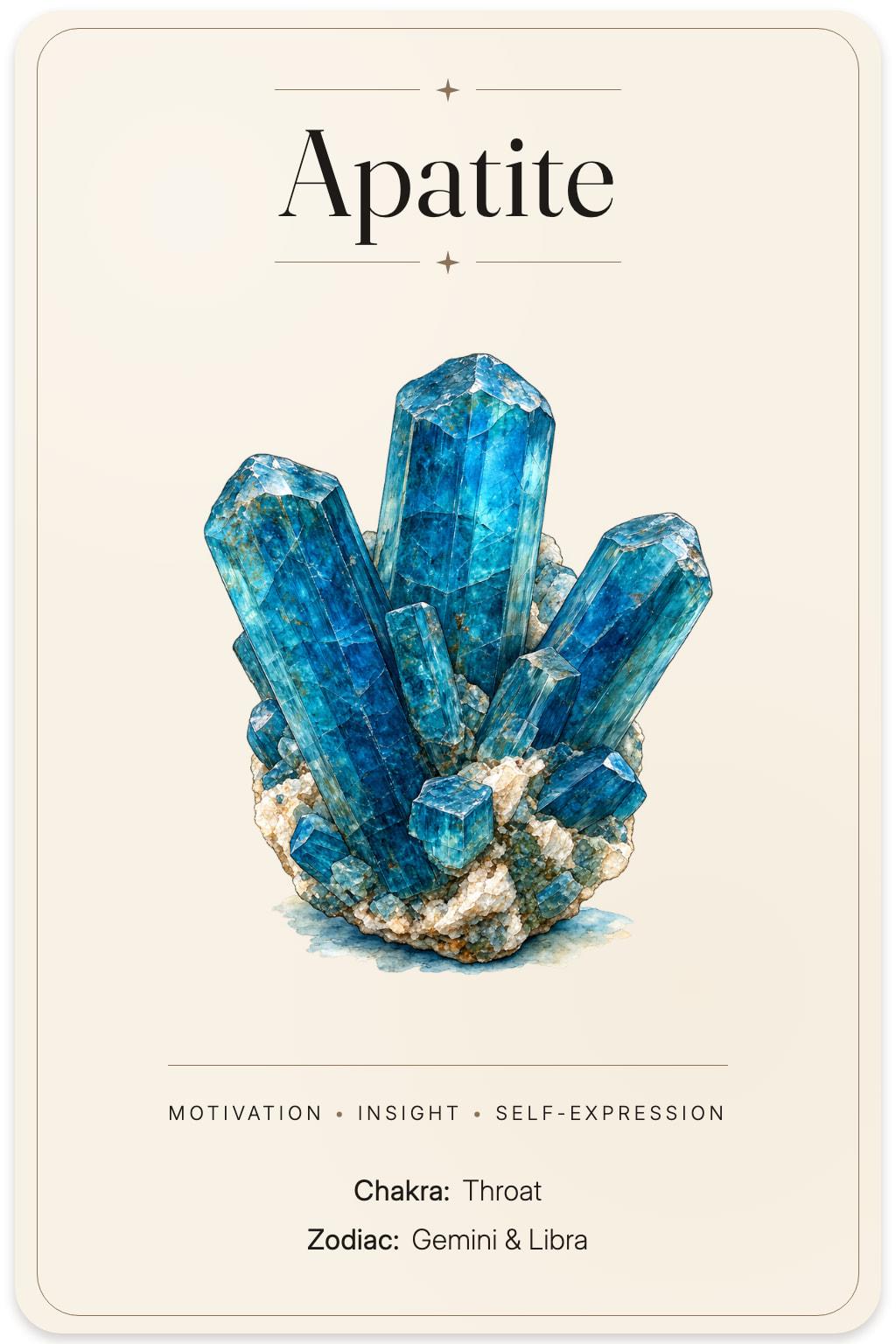 Apatite illustrated card