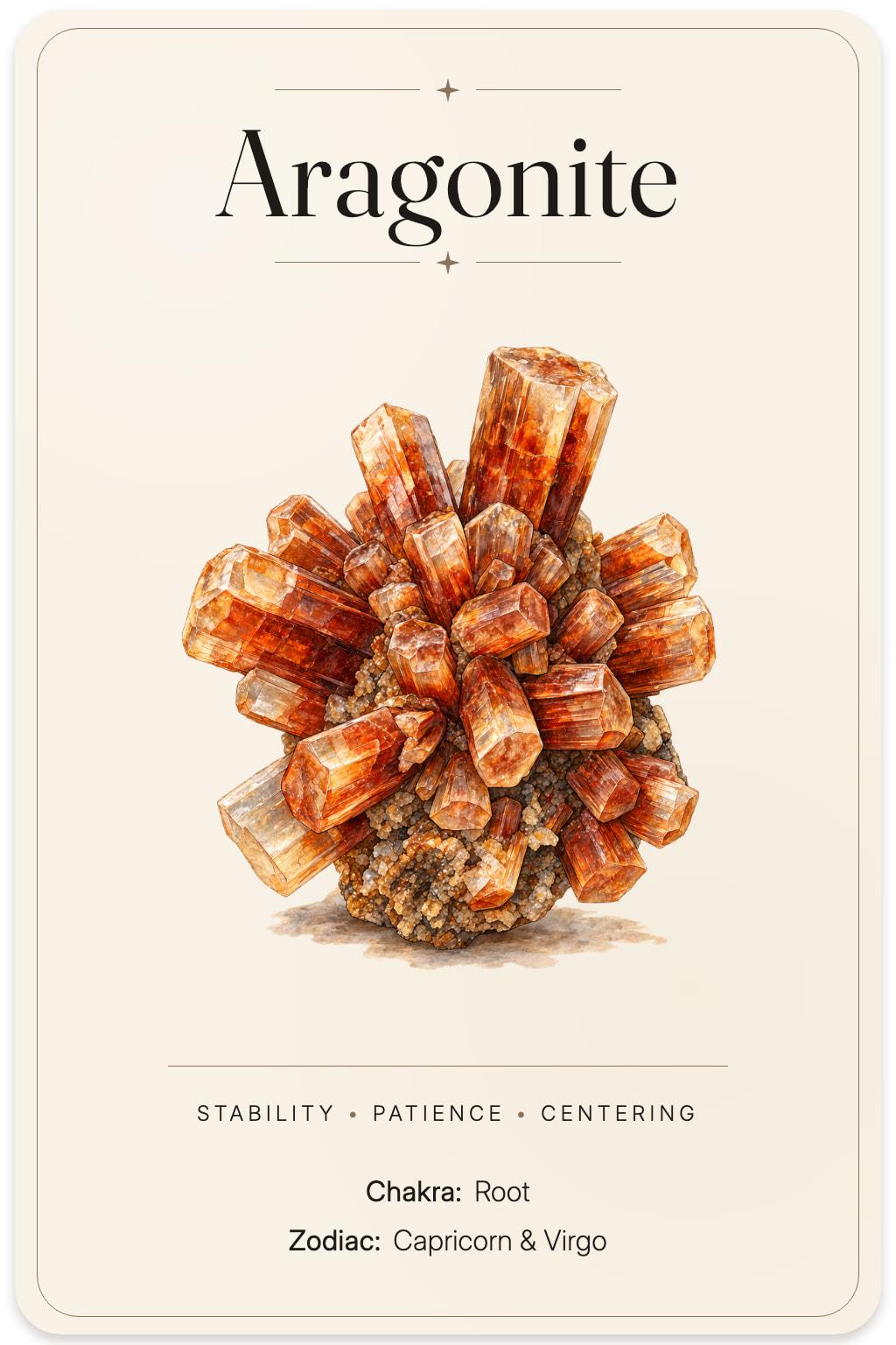 Aragonite illustrated card