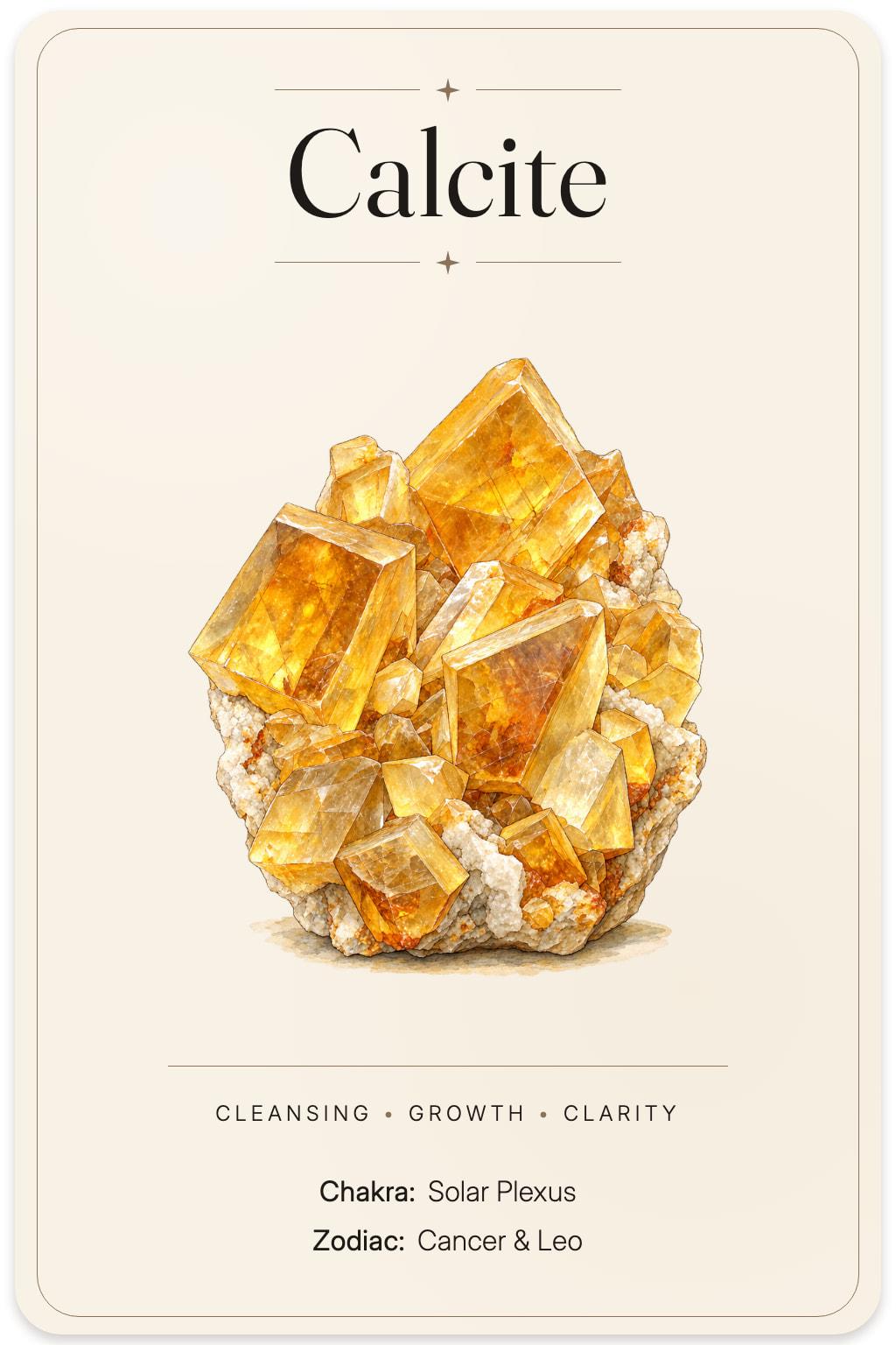 Calcite illustrated card