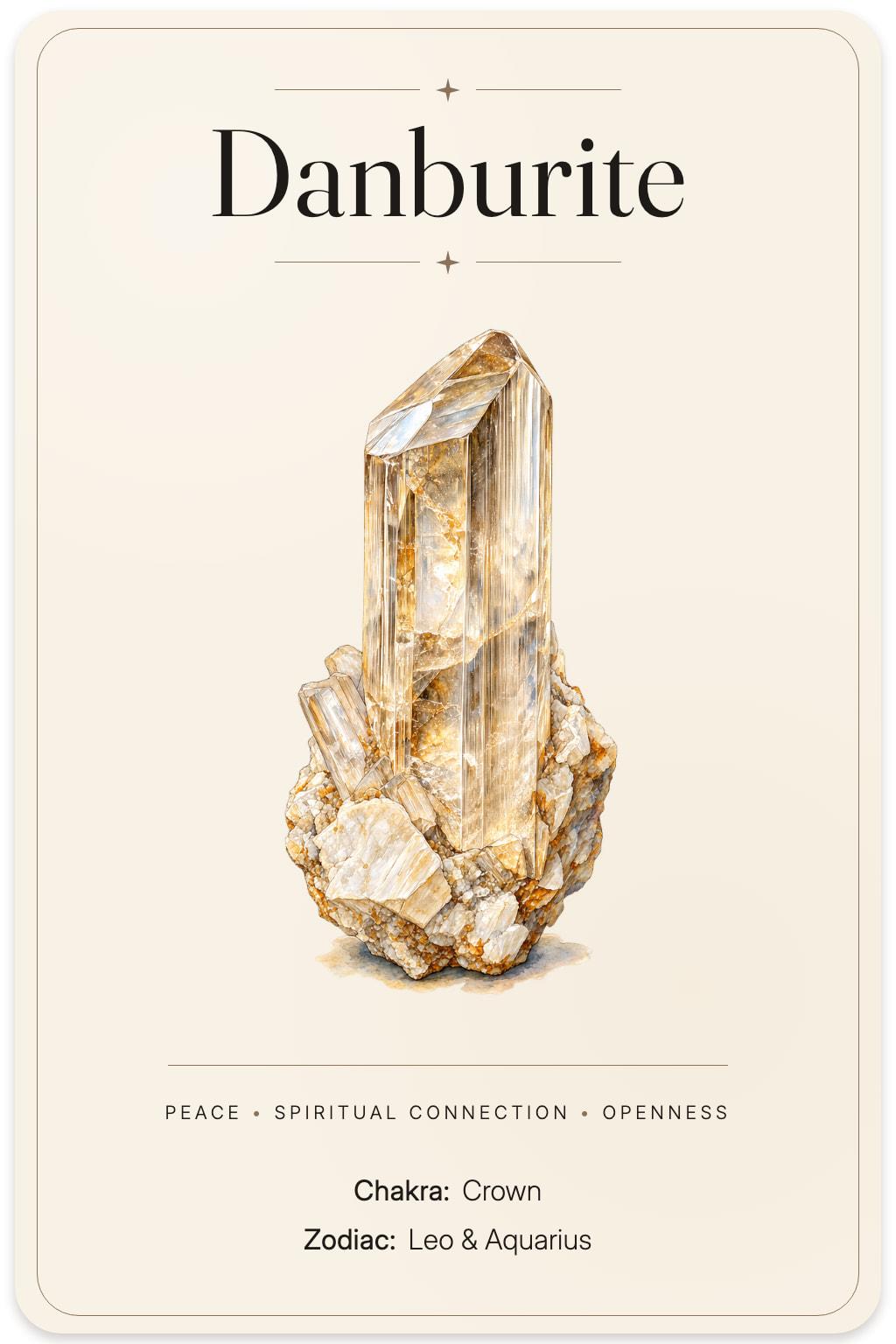 Danburite illustrated card