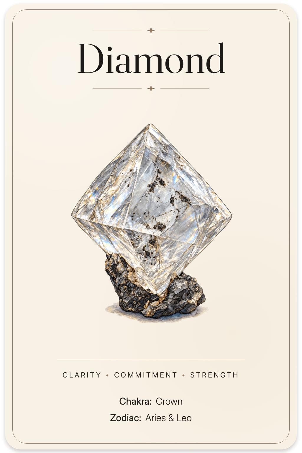 Diamond illustrated card