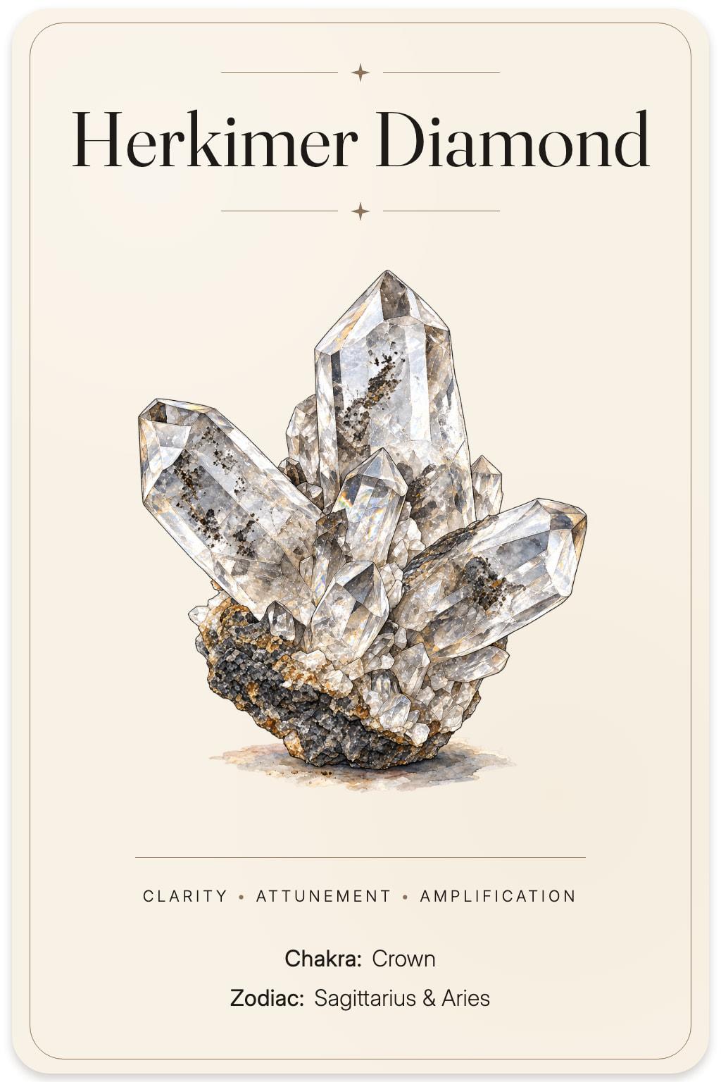 Herkimer Diamond illustrated card