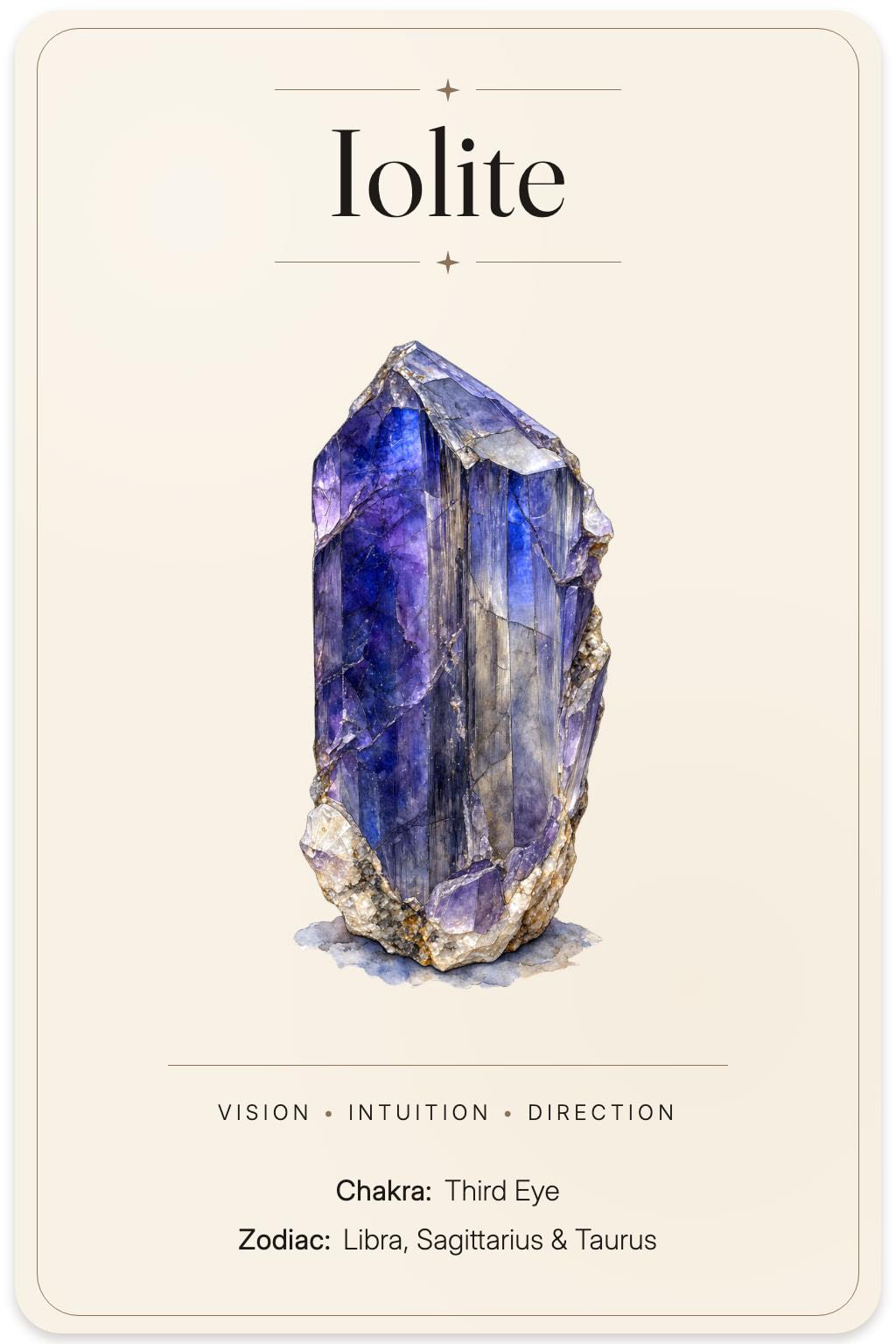 Iolite illustrated card