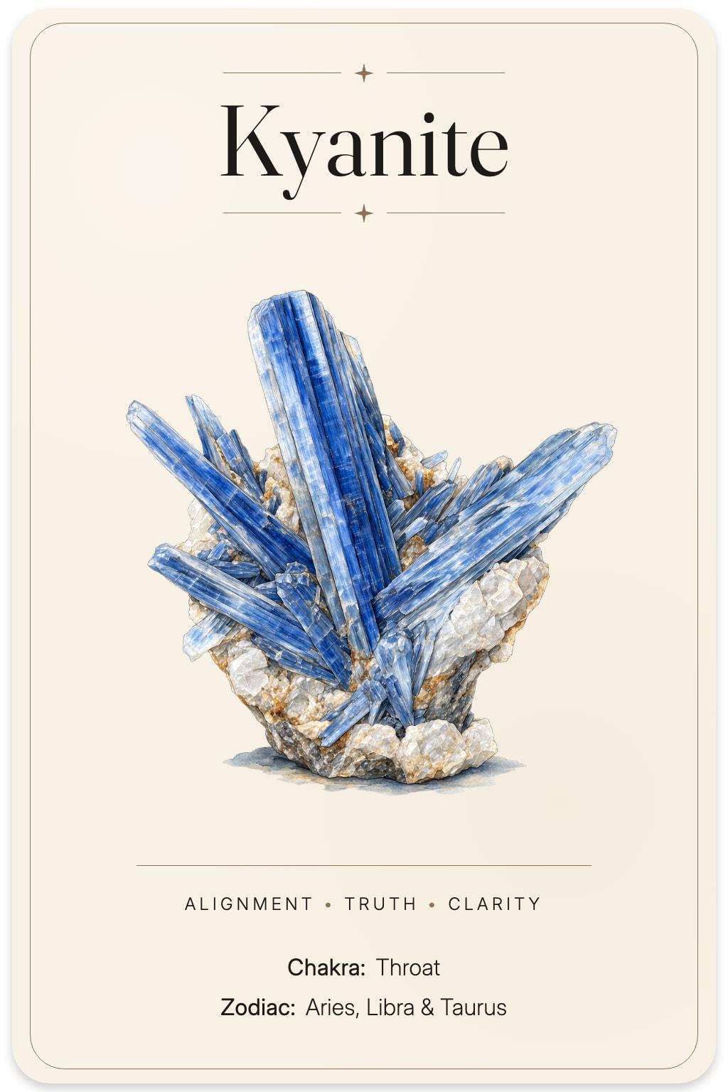 Kyanite illustrated card