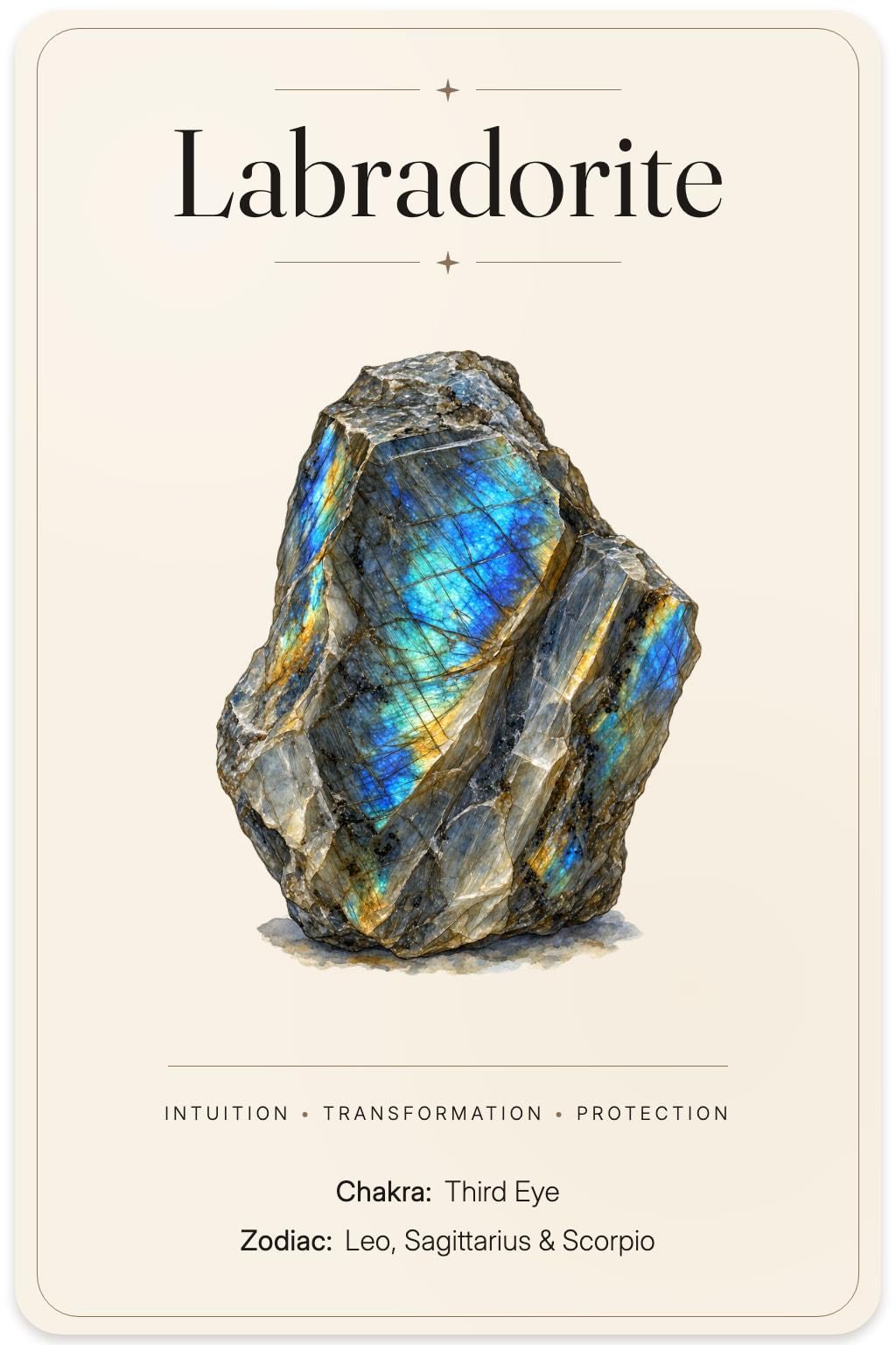 Labradorite card