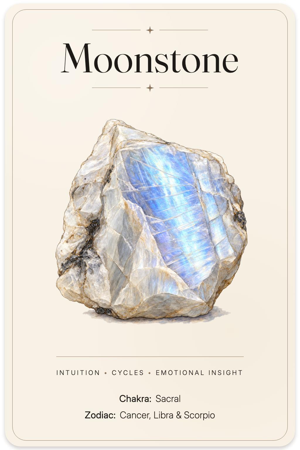 Moonstone illustrated card