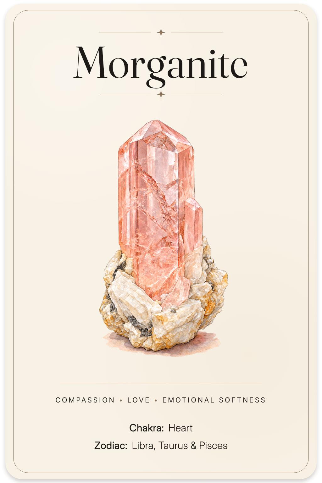 Morganite illustrated card