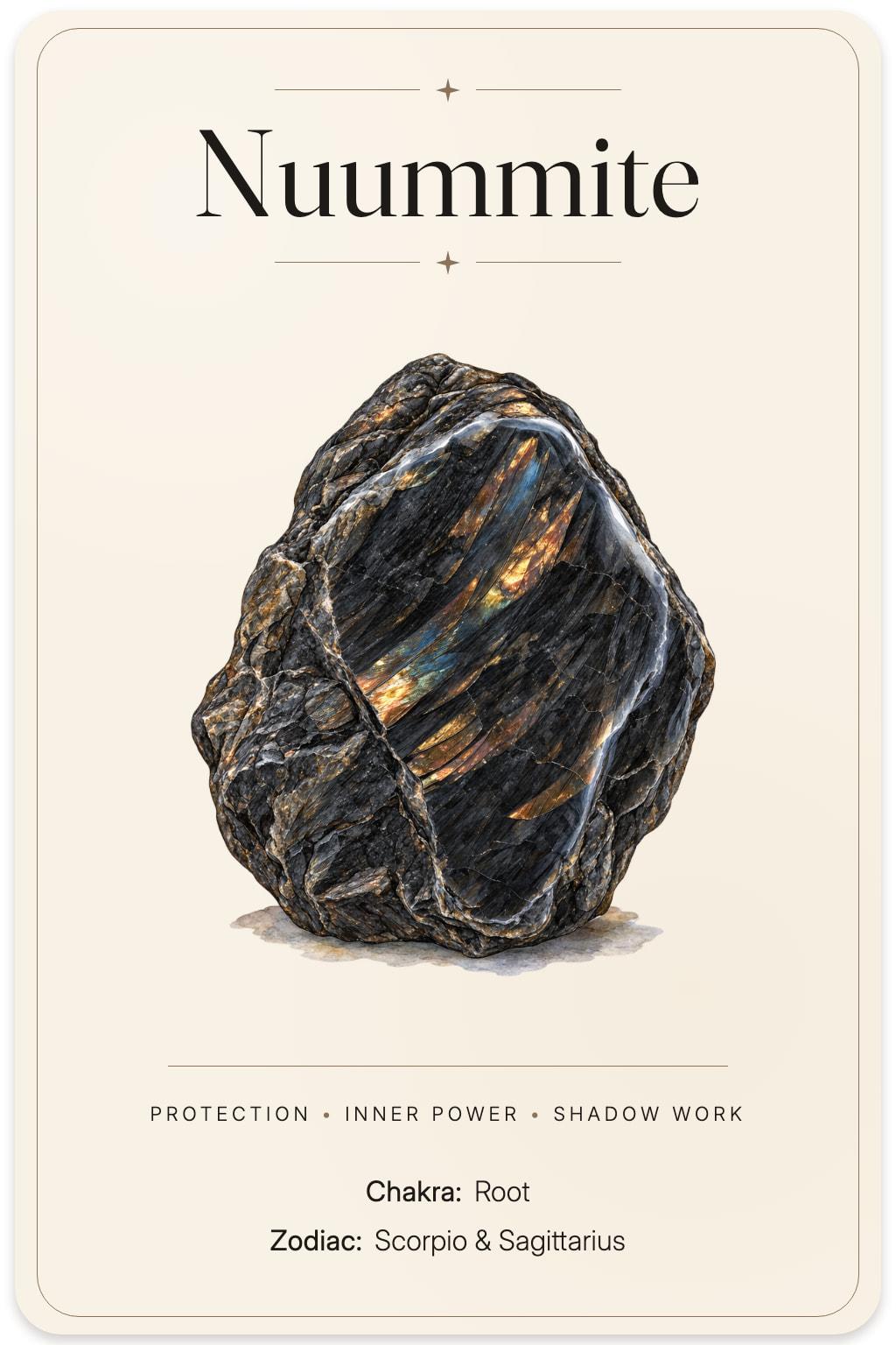 Nuummite illustrated card