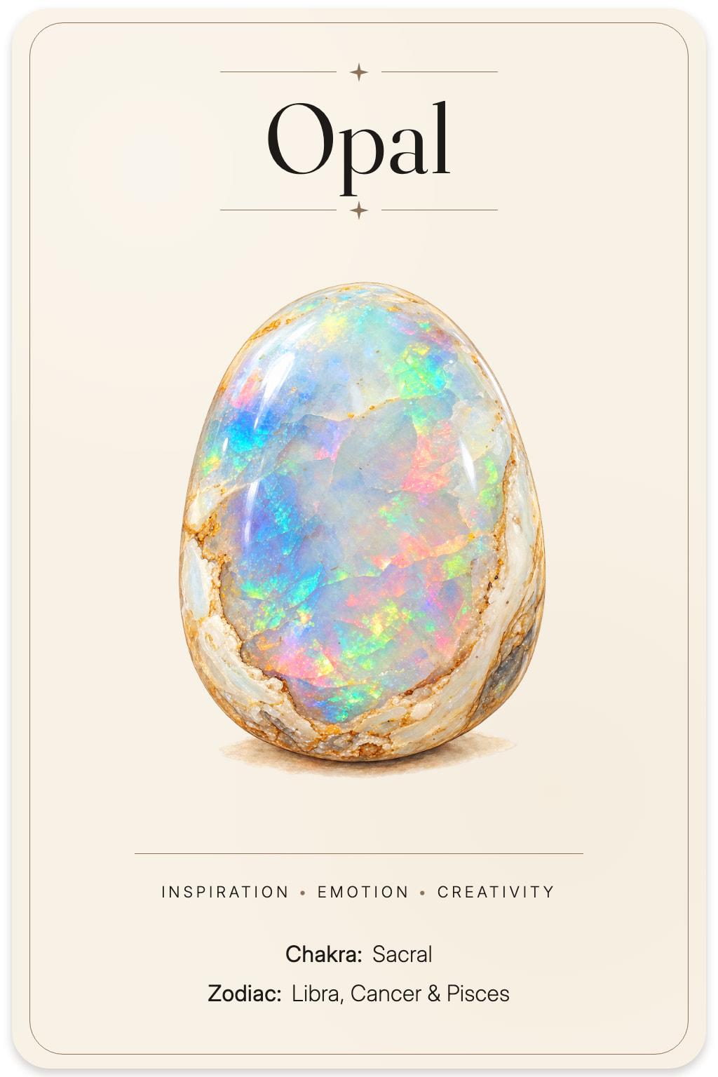 Opal illustrated card
