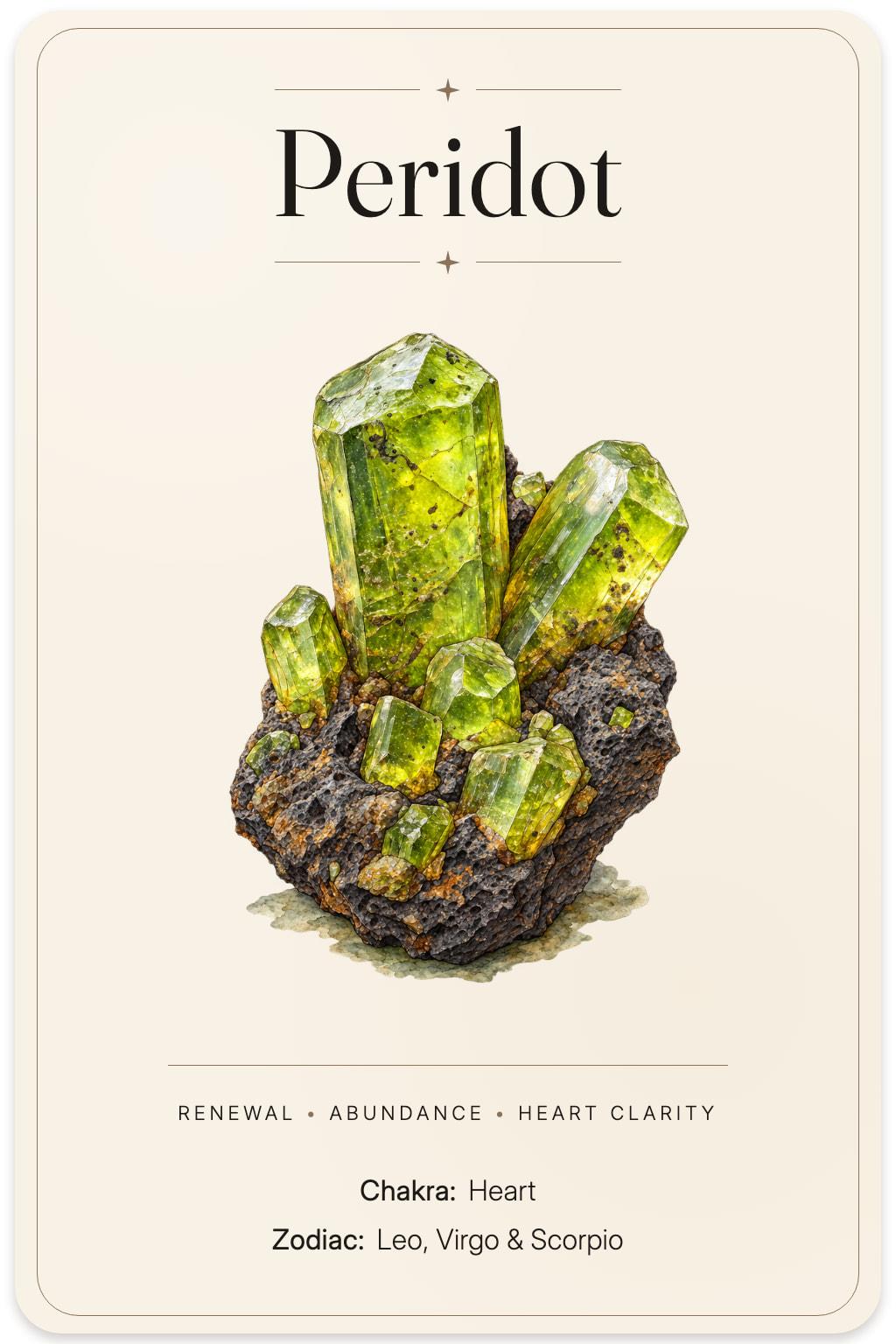 Peridot illustrated card