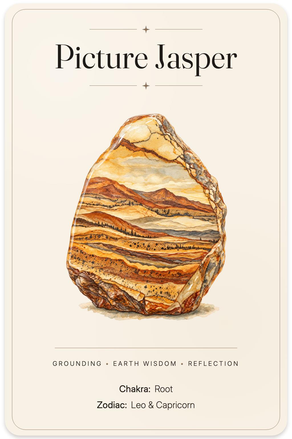 Picture Jasper illustrated card